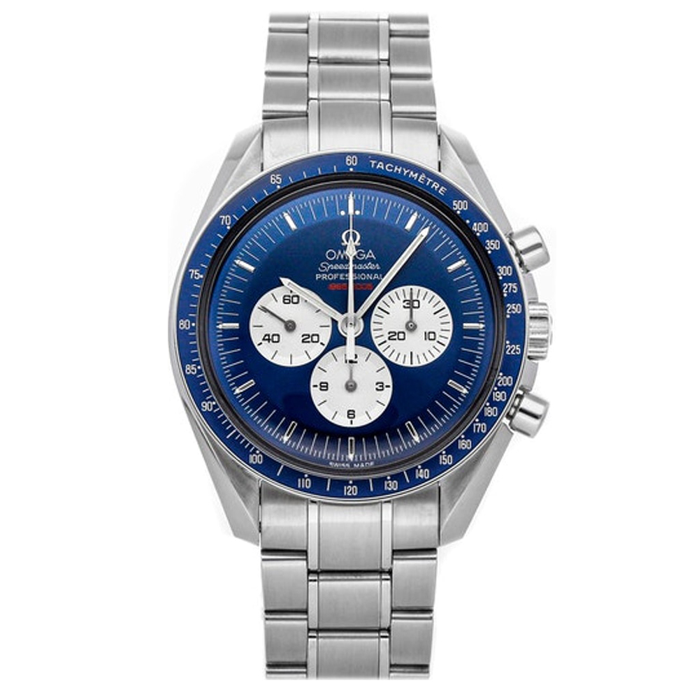 Omega Blue Stainless Steel Speedmaster Professional Moonwatch Gemini 4 First Space Walk 40th Anniversary Limited Edition 3565.80.00 Men's Wristwatch 42 MM