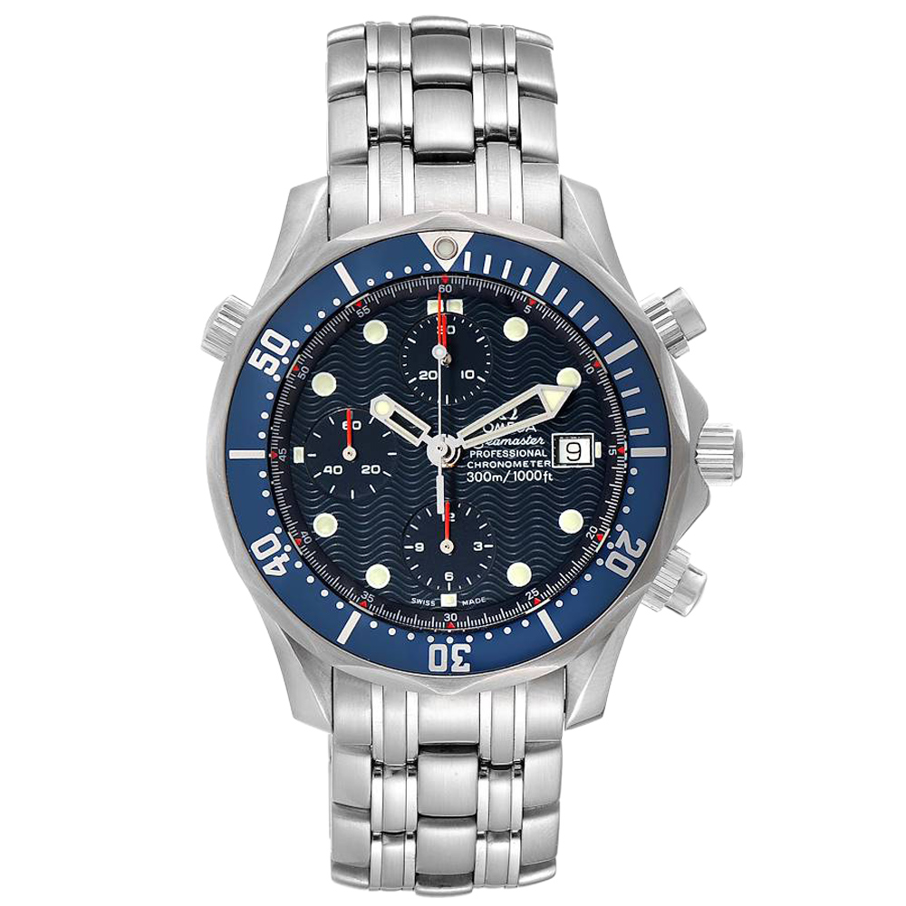 Omega Blue Stainless Steel Seamaster 2599.80.00 Men's Wristwatch 41.5MM