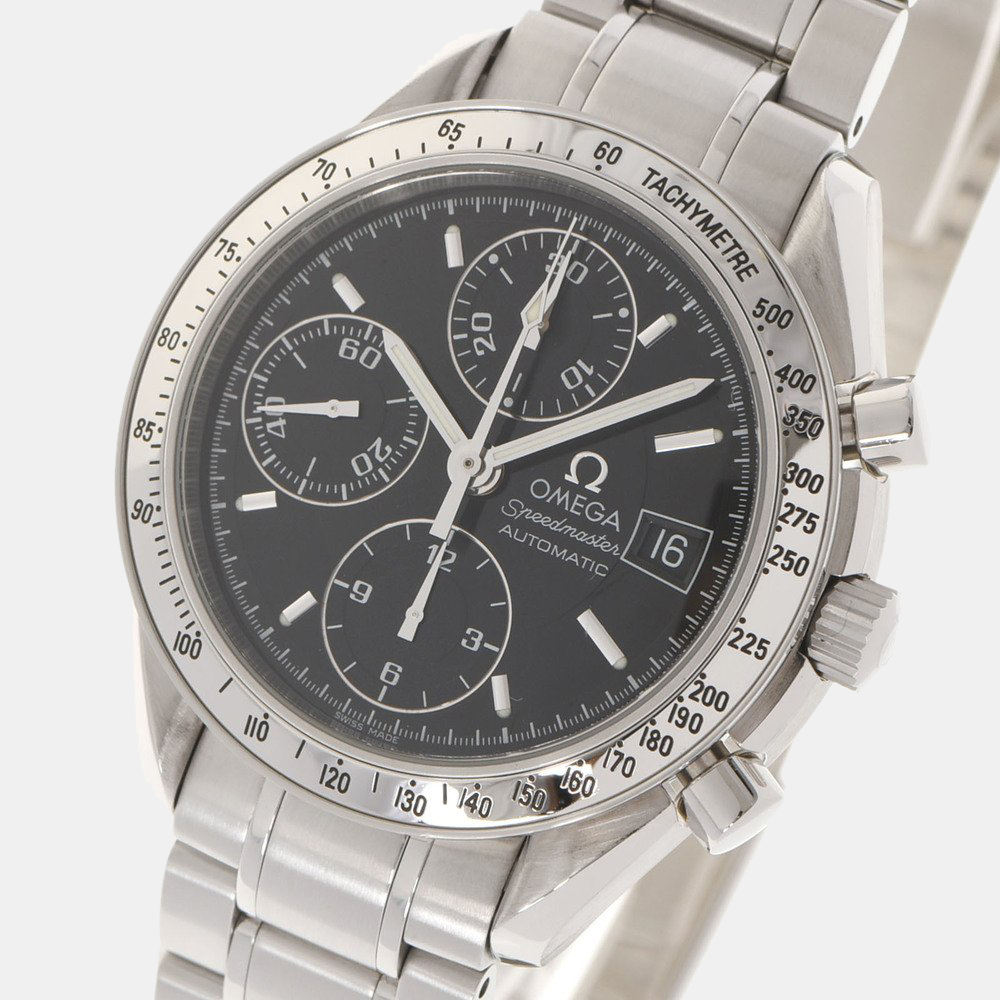 Omega Black Stainless Steel Speedmaster 3513.50 Automatic Men's Wristwatch 39 mm
Omega Black Stainless Steel Speedmaster 3513.50 Automatic Men's Wristwatch 39 mm