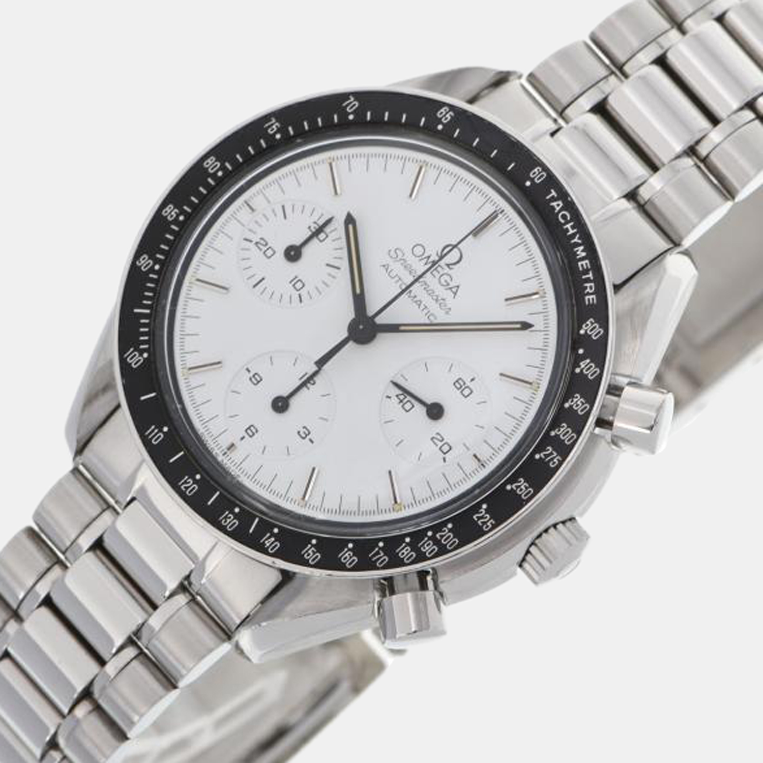 Omega White Stainless Steel Speedmaster 3510.20 Automatic Men's Wristwatch 39 mm
Omega White Stainless Steel Speedmaster 3510.20 Automatic Men's Wristwatch 39 mm