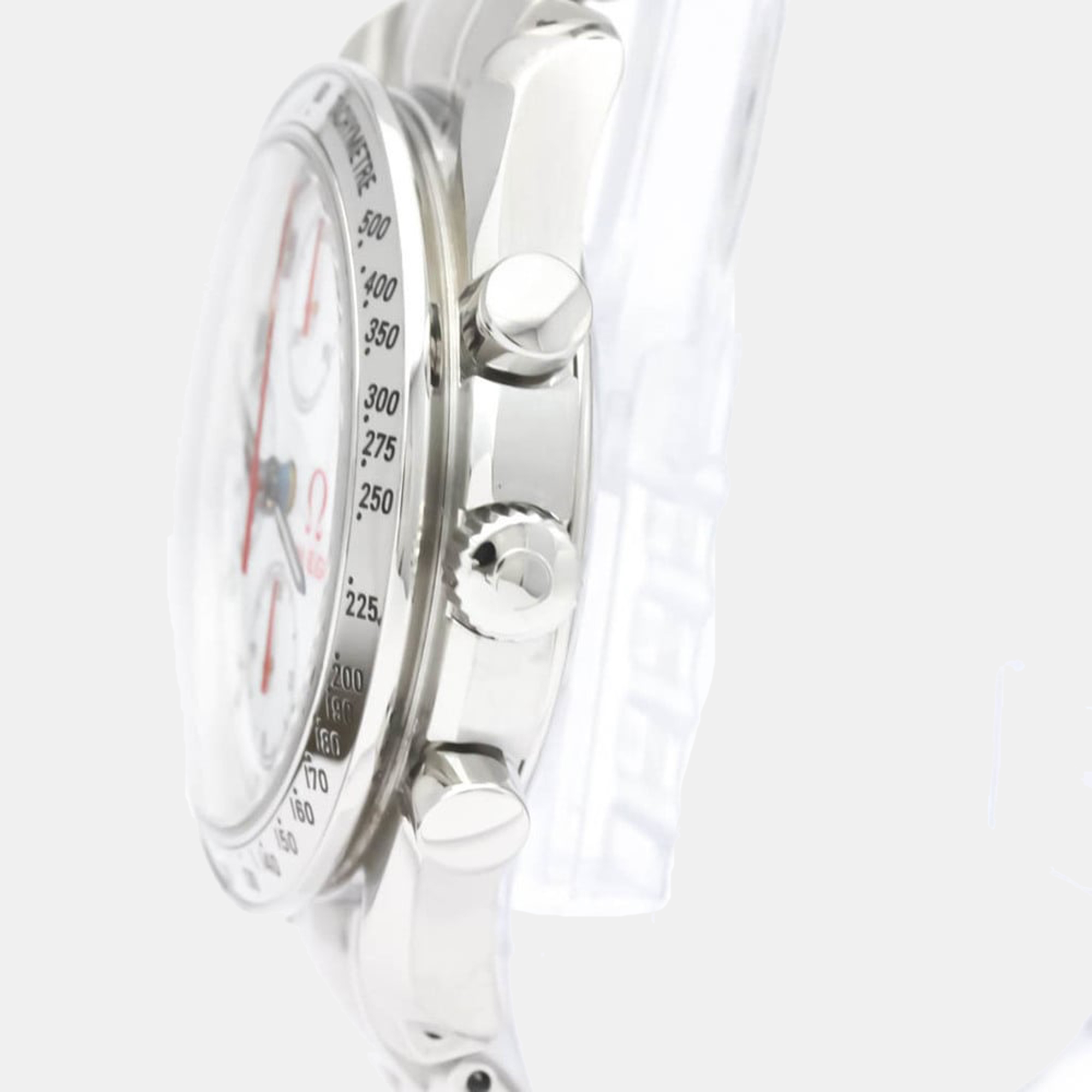 Omega White Stainless Steel Speedmaster 3513.20 Automatic Men's Wristwatch 39 mm
Omega White Stainless Steel Speedmaster 3513.20 Automatic Men's Wristwatch 39 mm