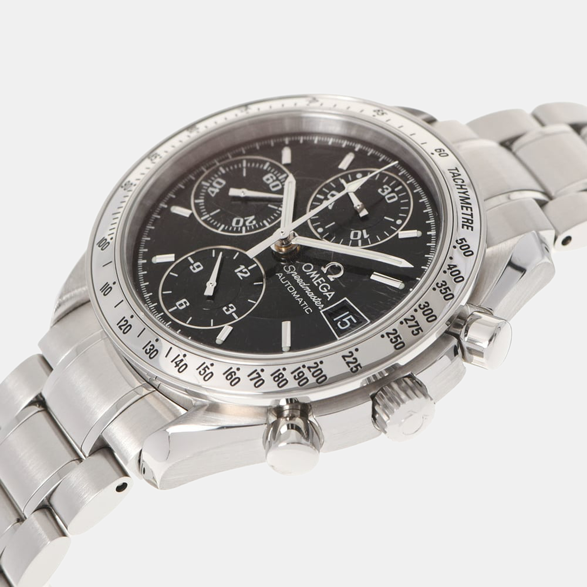 Omega Black Stainless Steel Speedmaster 3513.50 Automatic Men's Wristwatch 39 mm
Omega Black Stainless Steel Speedmaster 3513.50 Automatic Men's Wristwatch 39 mm