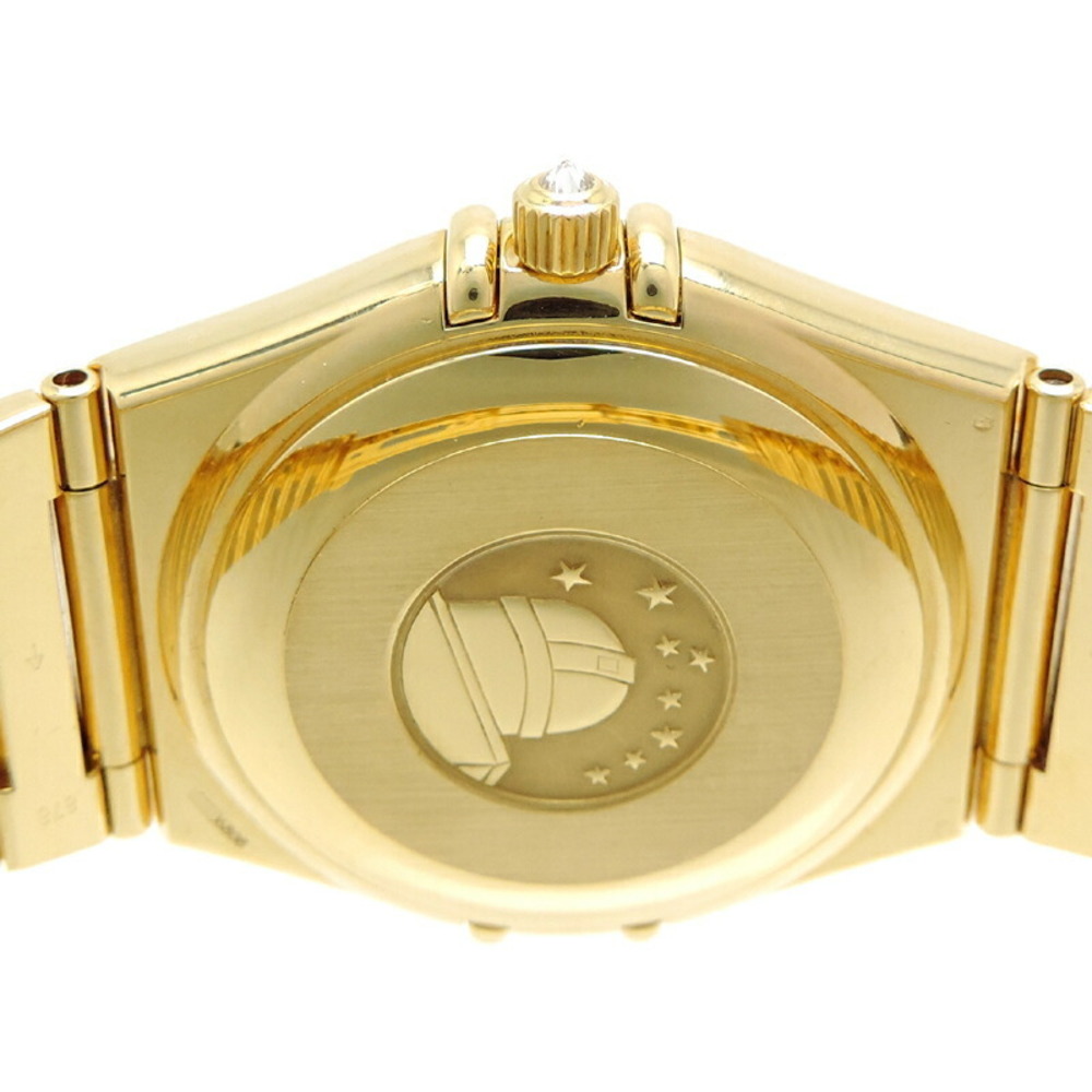Omega White Diamonds Yellow Gold Constellation Men's Wristwatch 35.5 Mm