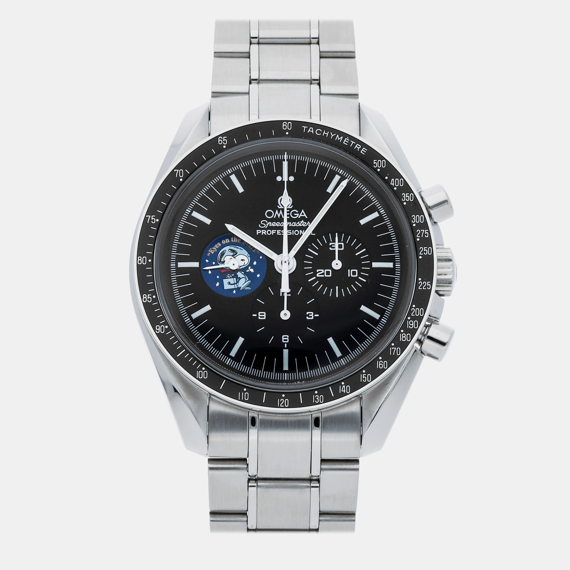 Omega Black Stainless Steel Speedmaster 3578.51.00 Automatic Men's Wristwatch 42 Mm