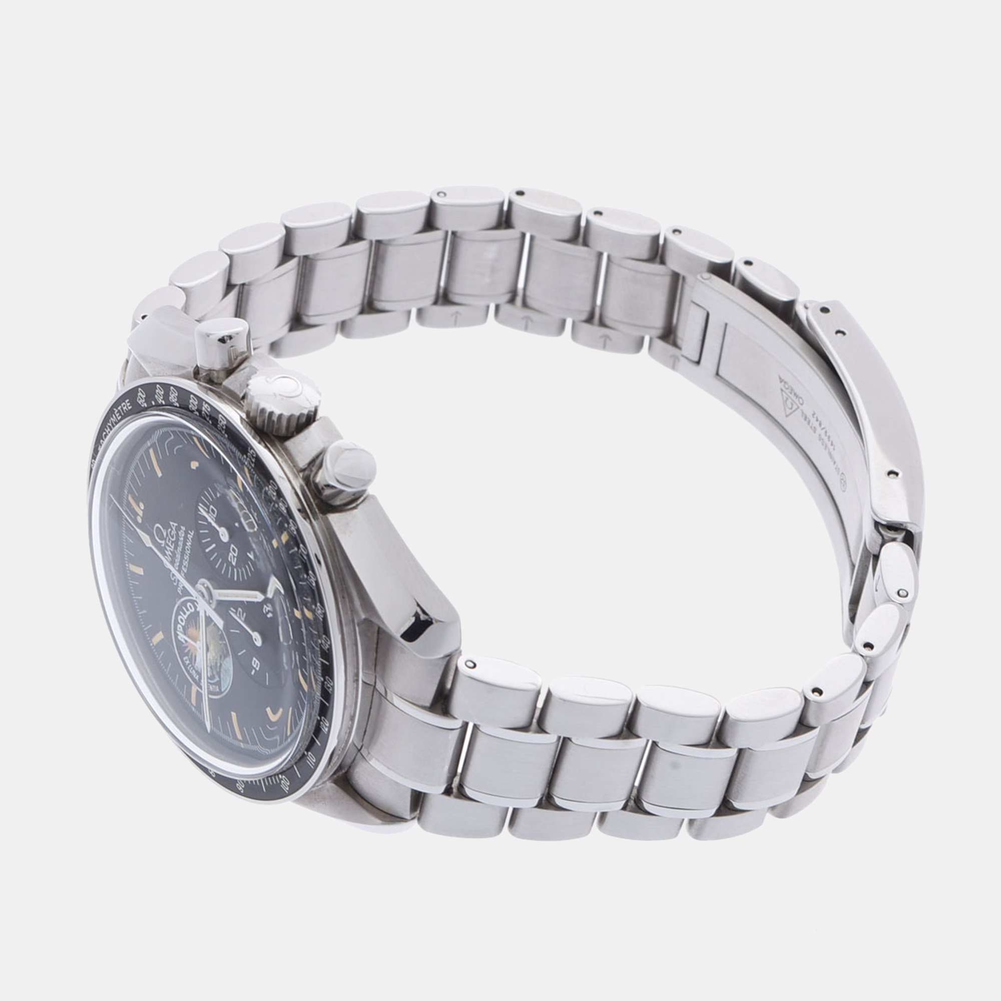 Omega Black Stainless Steel Speedmaster Apollo 13 3595.52 Men's Wristwatch 42 Mm