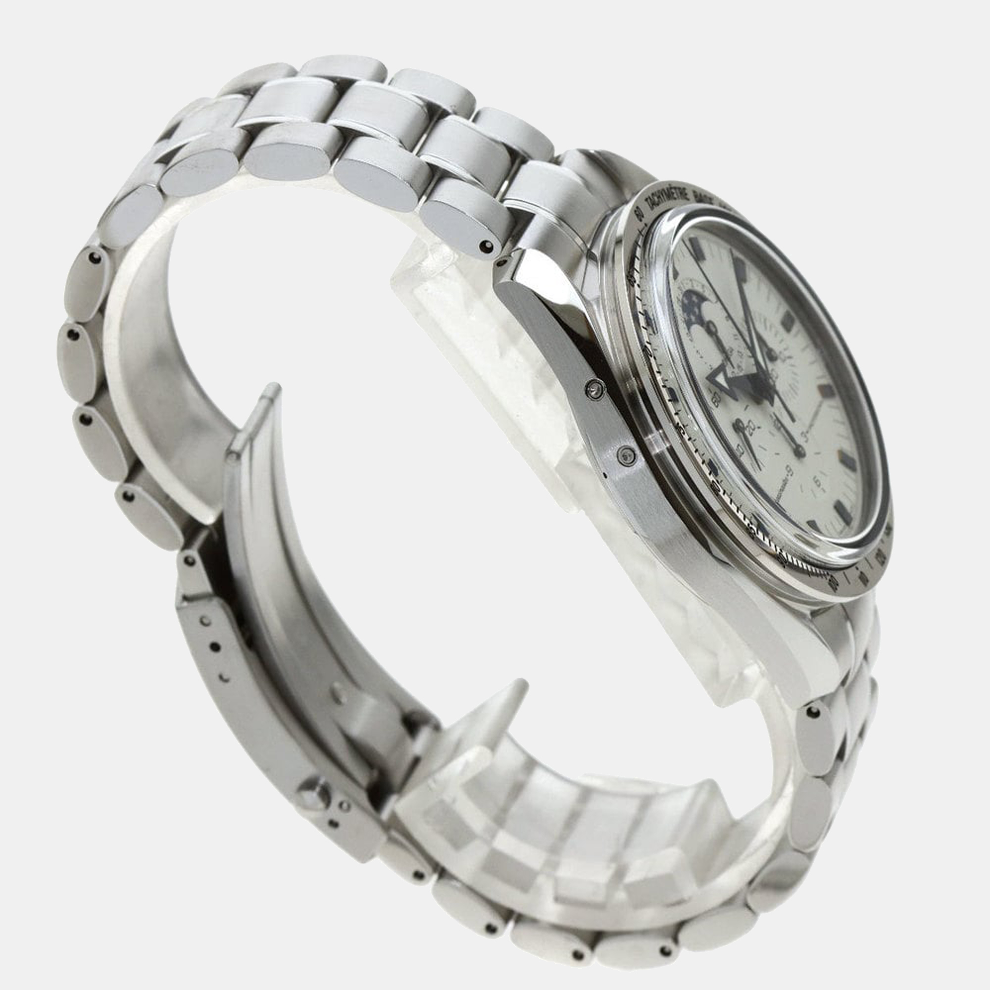 Omega White Stainless Steel Speedmaster 3575.20 Men's Wristwatch 42 Mm