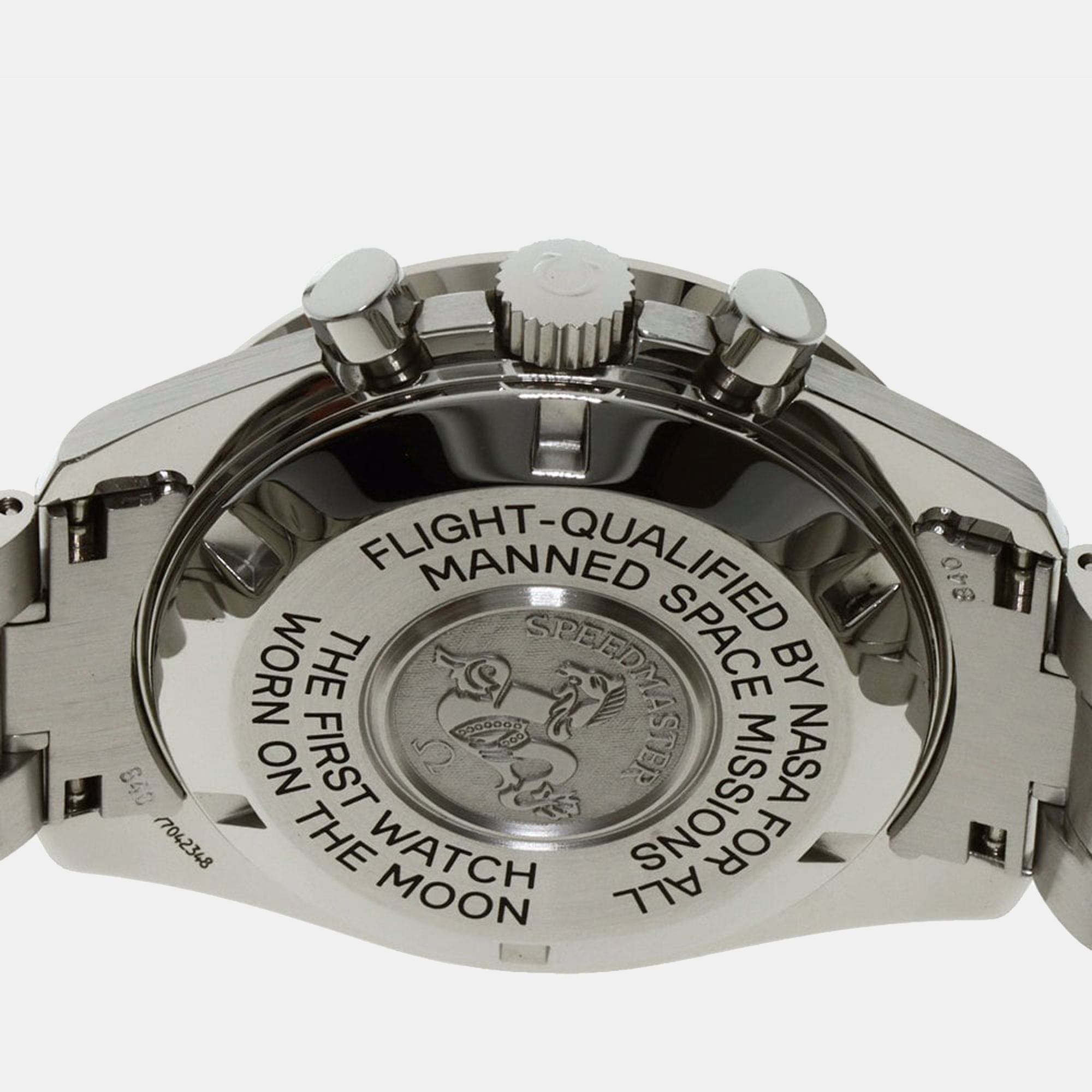 Omega White Stainless Steel Speedmaster 3575.20 Men's Wristwatch 42 Mm