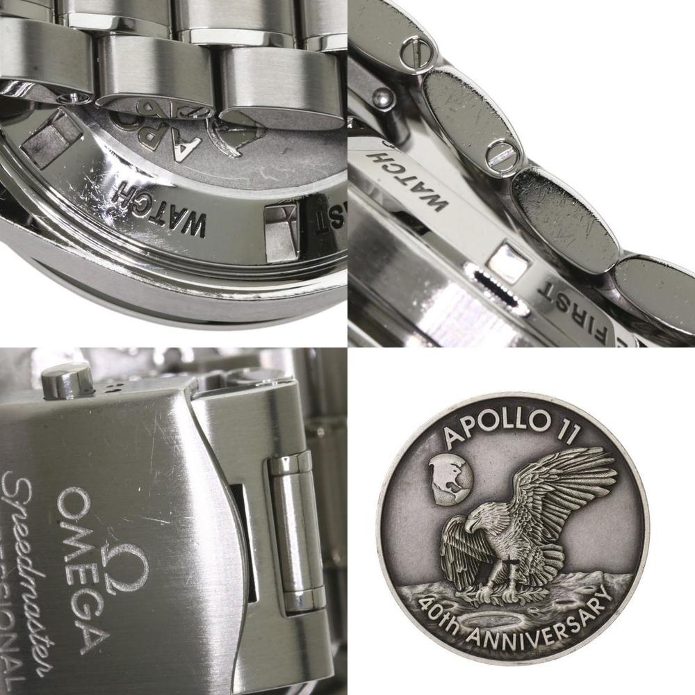 Omega Black Stainless Steel Speedmaster Apollo XVII 311.30.42.30.01.002 Men's Wristwatch 42 Mm