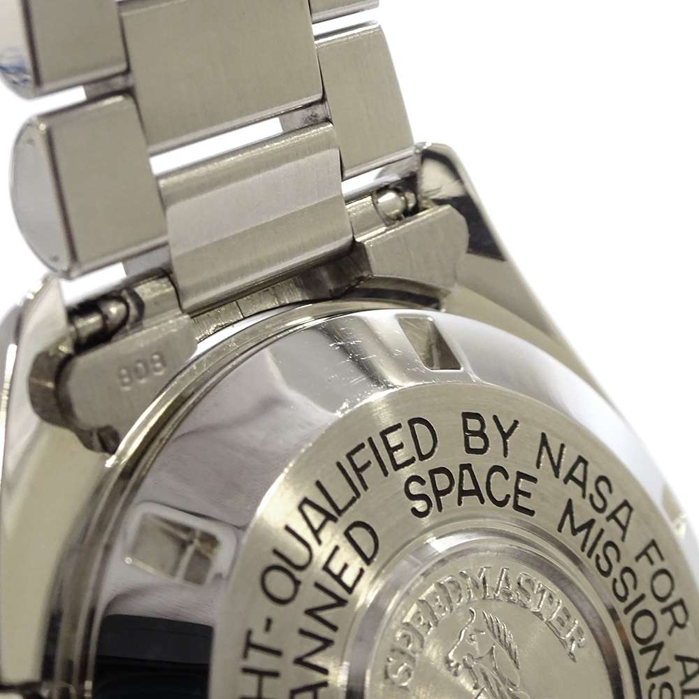 Omega Black Stainless Steel Speedmaster ST145.0022 Men's Wristwatch 42 Mm