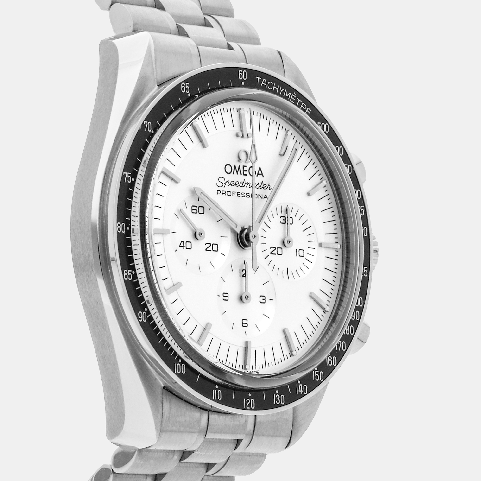 Omega Silver 18k White Gold Speedmaster 310.60.42.50.02.001 Manual Winding Men's Wristwatch 42 Mm