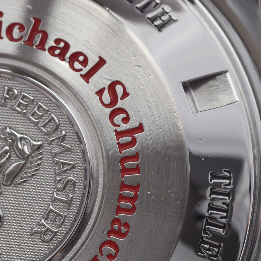 Omega White Stainless Steel Speedmaster Legend Michael Schumacher 3559.32 Men's Wristwatch 42 Mm