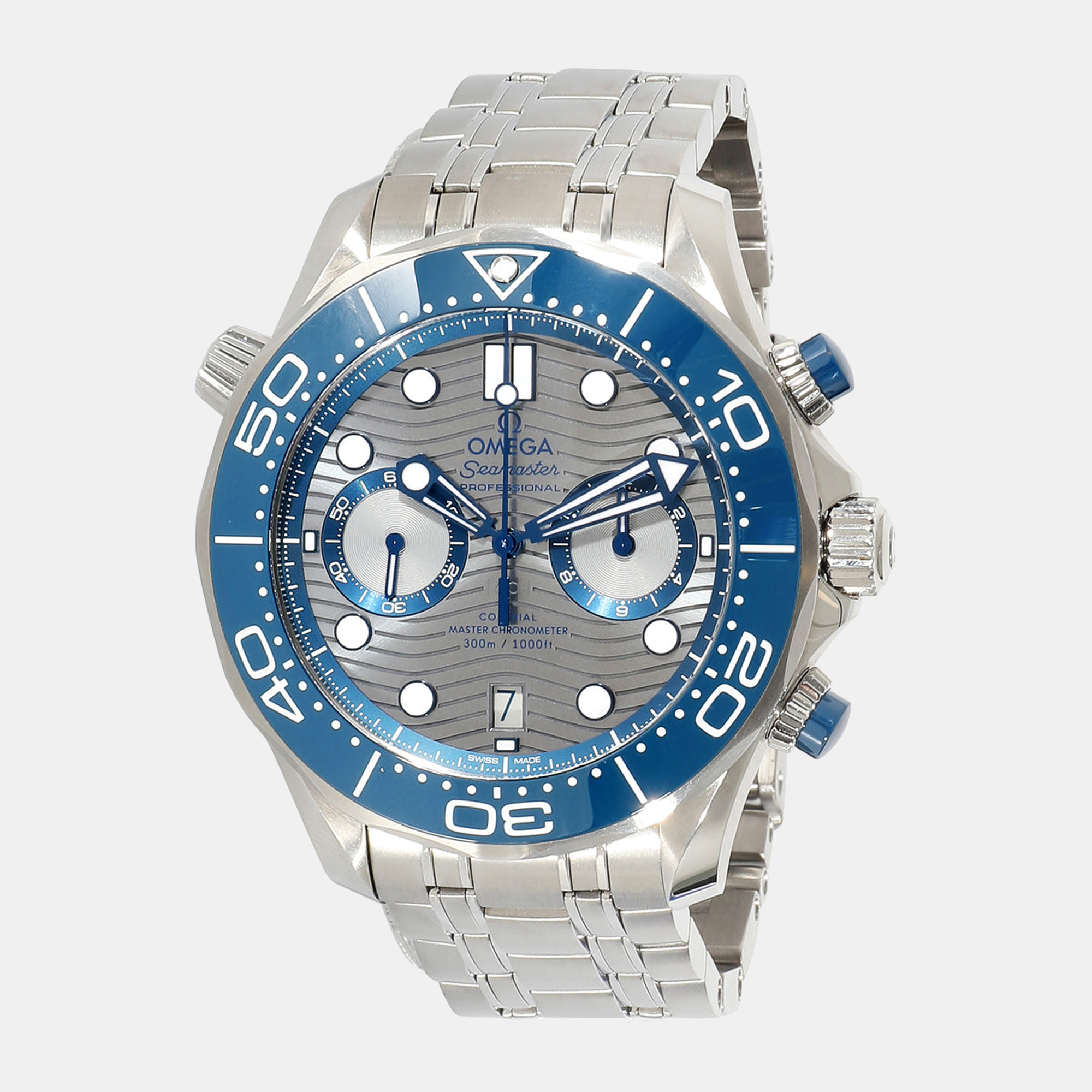 Omega Grey Stainless Steel Seamaster 210.30.44.51.06.001 Men's Wristwatch 44 Mm