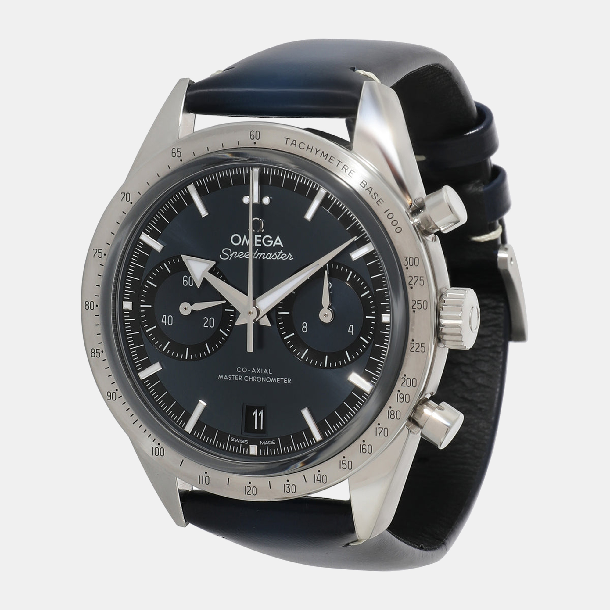 Omega Blue Stainless Steel Speedmaster 332.12.41.51.03.001 Men's Wristwatch 40.5 Mm