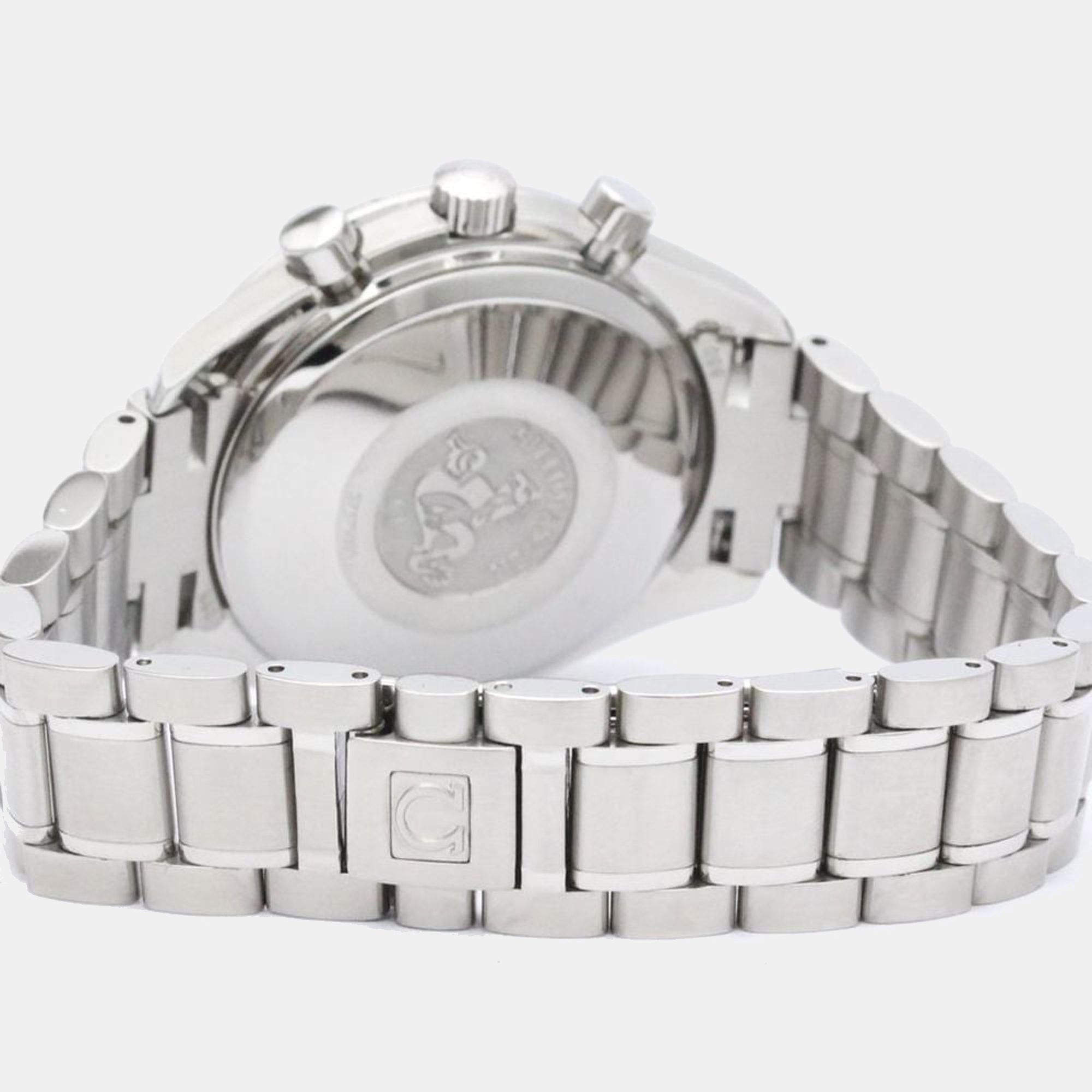 Omega Silver Stainless Steel Speedmaster Triple Date 3523.30 Automatic Men's Wristwatch 39mm