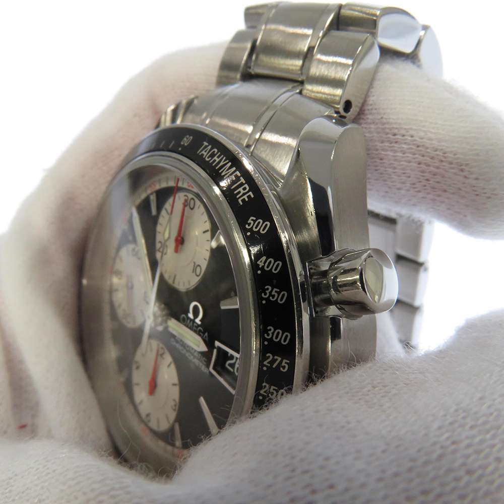 Omega Black Stainless Steel Speedmaster 3210.51 Men's Wristwatch 40 Mm