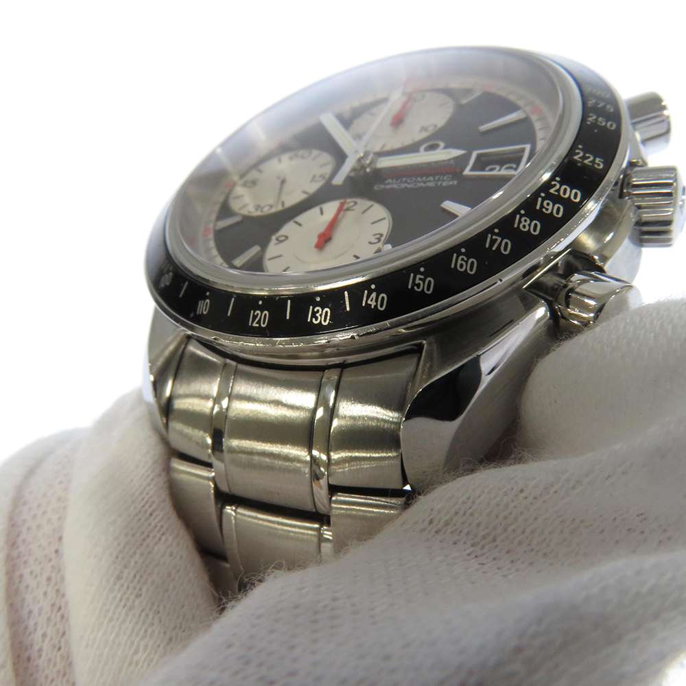Omega Black Stainless Steel Speedmaster 3210.51 Men's Wristwatch 40 Mm
