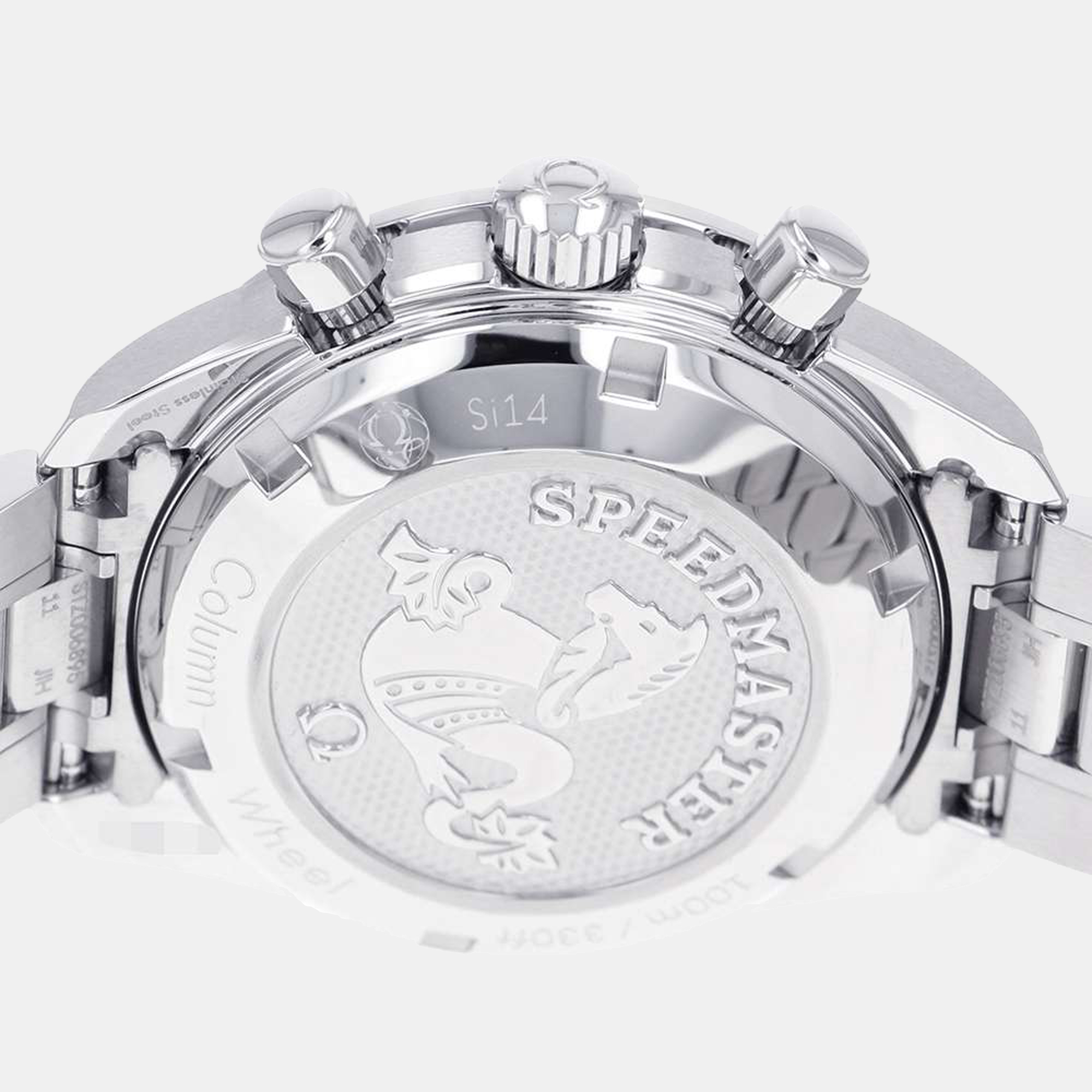 Omega Silver Stainless Steel Speedmaster 324.30.38.50.02.001Men's Wristwatch 38 Mm