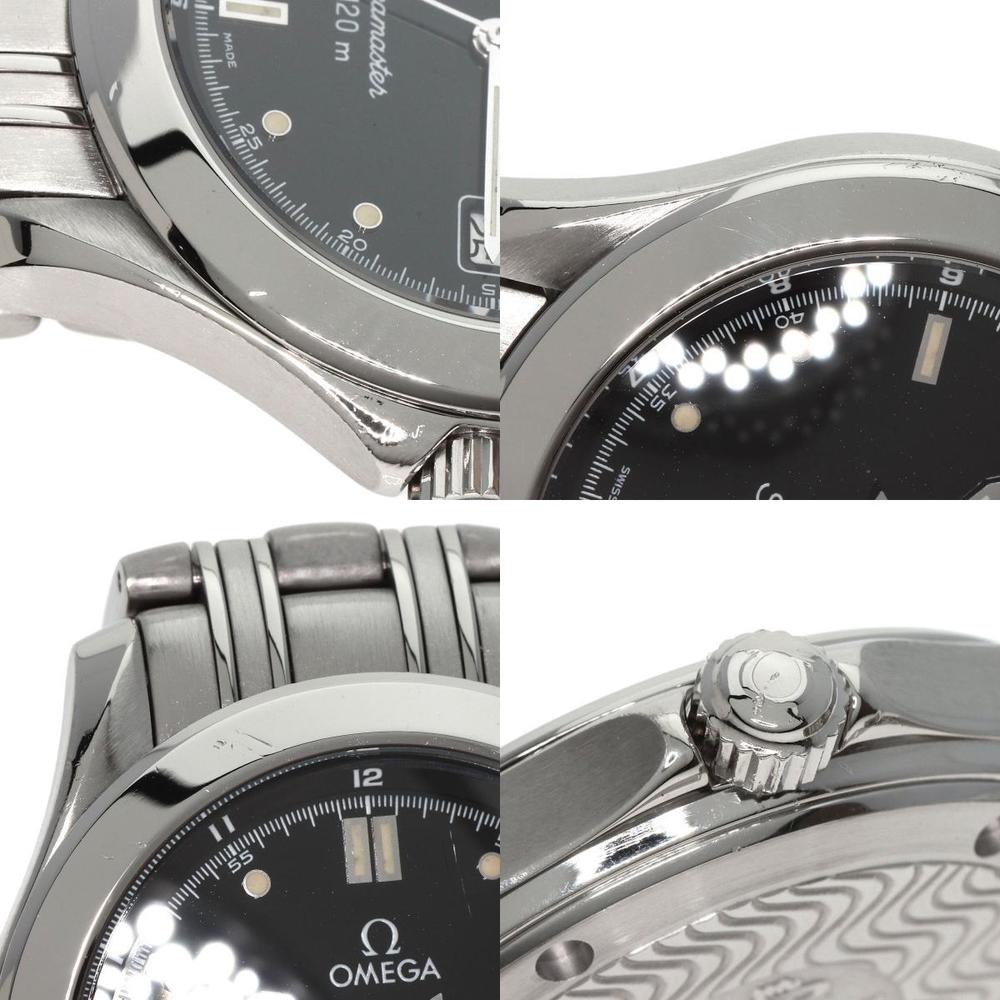 Omega Black Stainless Steel Seamaster 2511.50 Quartz Men's Wristwatch 36mm