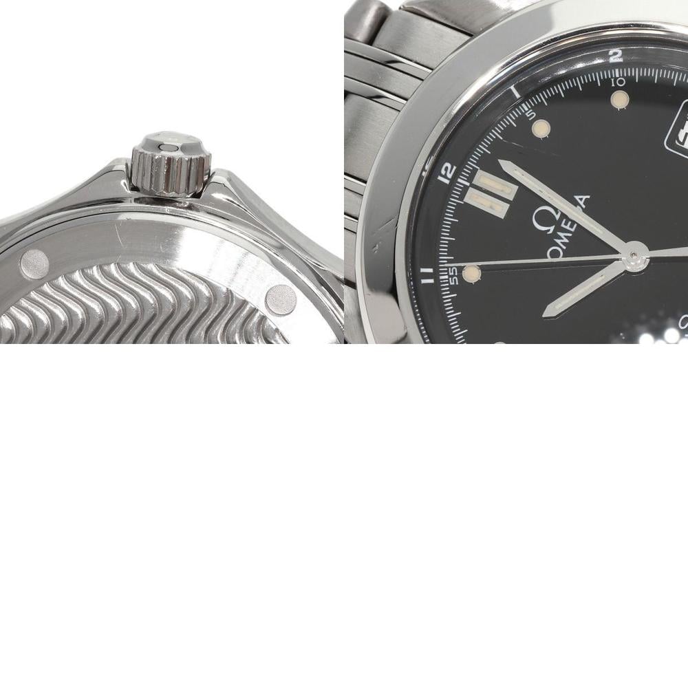 Omega Black Stainless Steel Seamaster 2511.50 Quartz Men's Wristwatch 36mm