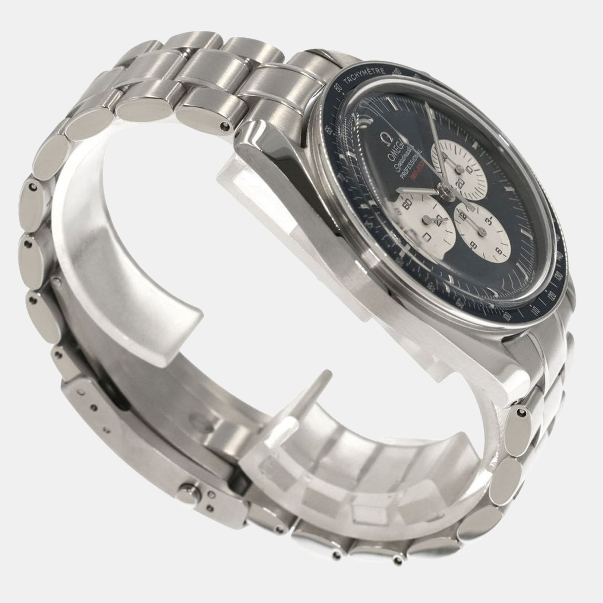 Omega Blue Stainless Steel Speedmaster 3565.8 Manual Winding Men's Wristwatch 42mm