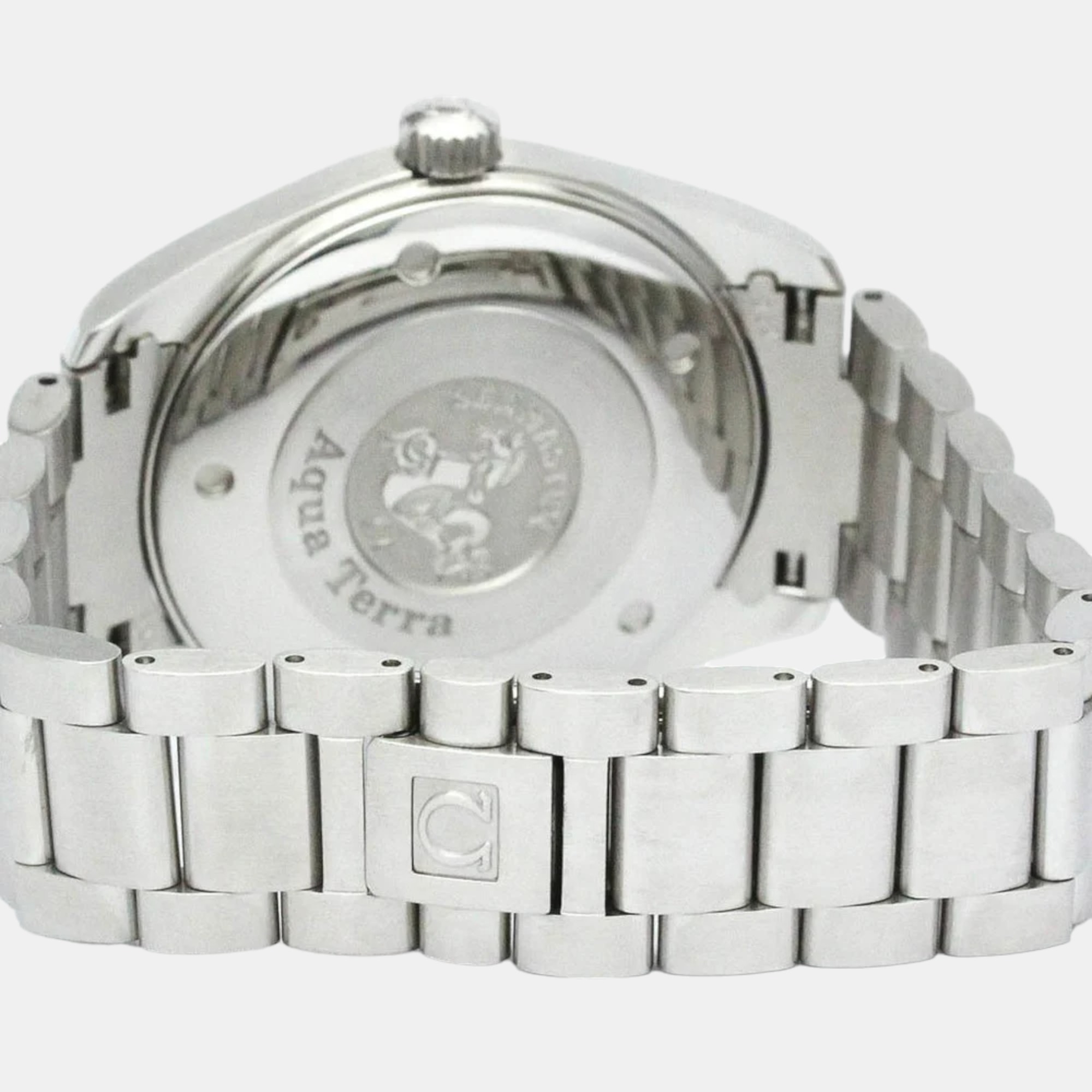 Omega Silver Stainless Steel Seamaster Aqua Terra 2517.30 Quartz Men's Wristwatch 39 Mm