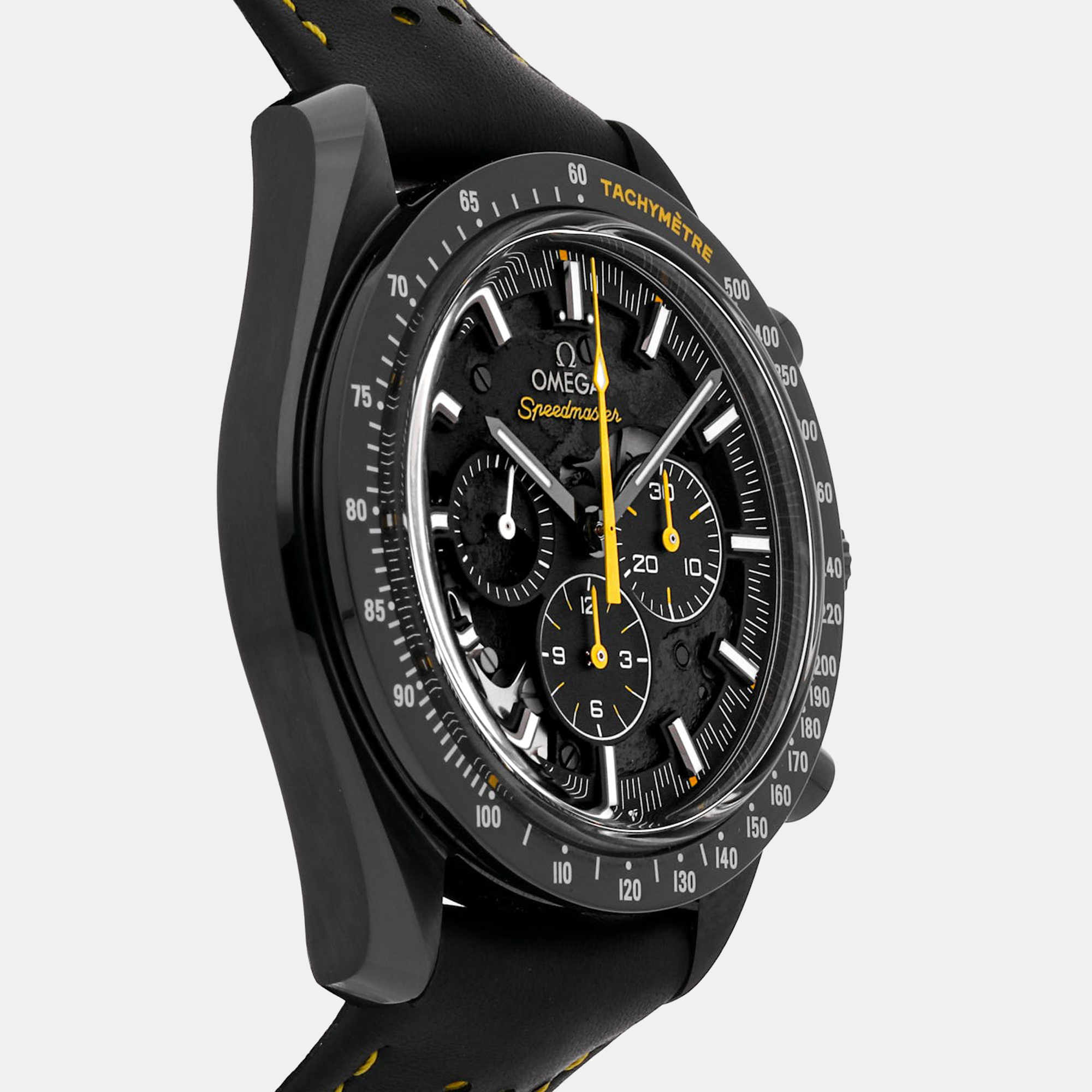 Omega Black Ceramic Speedmaster Moonwatch 311.92.44.30.01.001 Manual Winding Men's Wristwatch 44.25 Mm