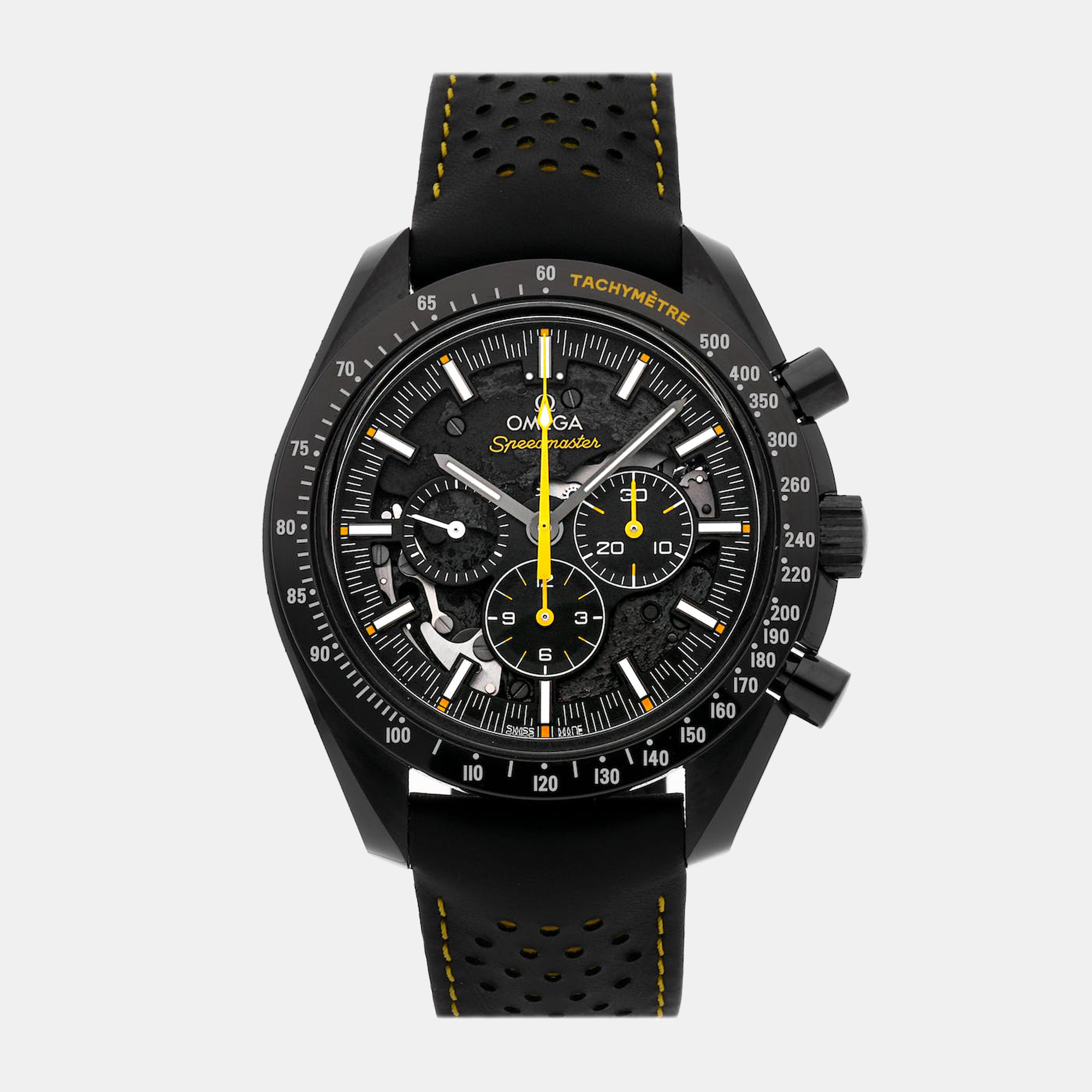 Omega Black Ceramic Speedmaster Moonwatch 311.92.44.30.01.001 Manual Winding Men's Wristwatch 44.25 Mm