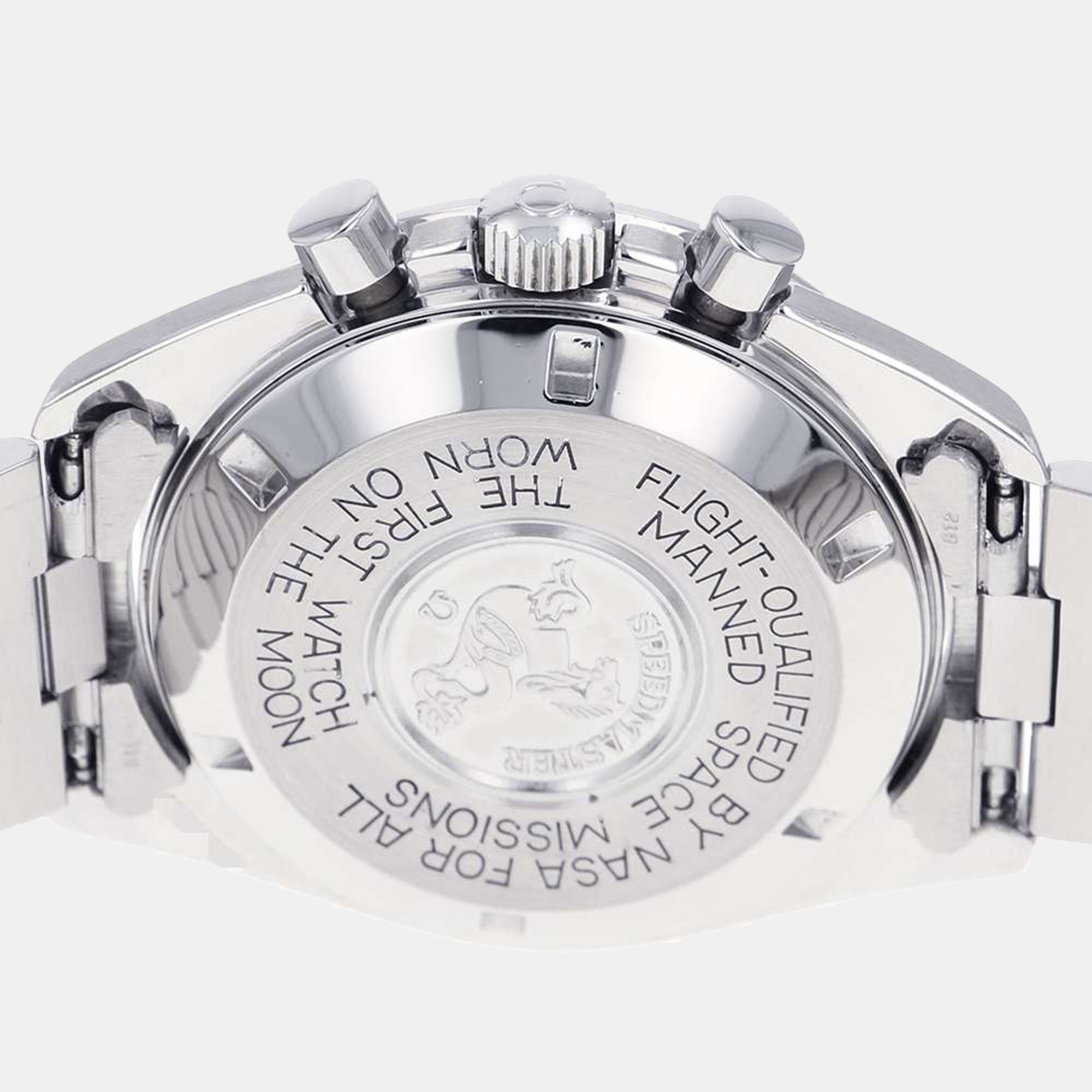 Omega Black Stainless Steel Speedmaster 3590.50 Manual Winding Men's Wristwatch 40 Mm