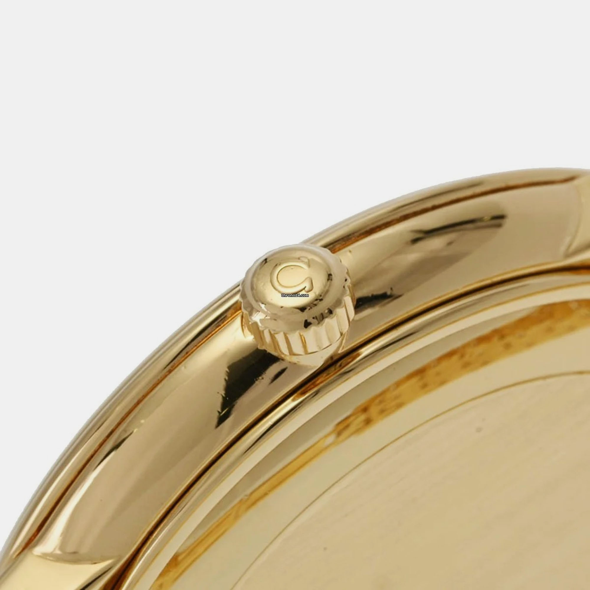 Omega Silver Yellow Gold De Ville Prestige 168.1050 Automatic Men's Wristwatch 35 Mm