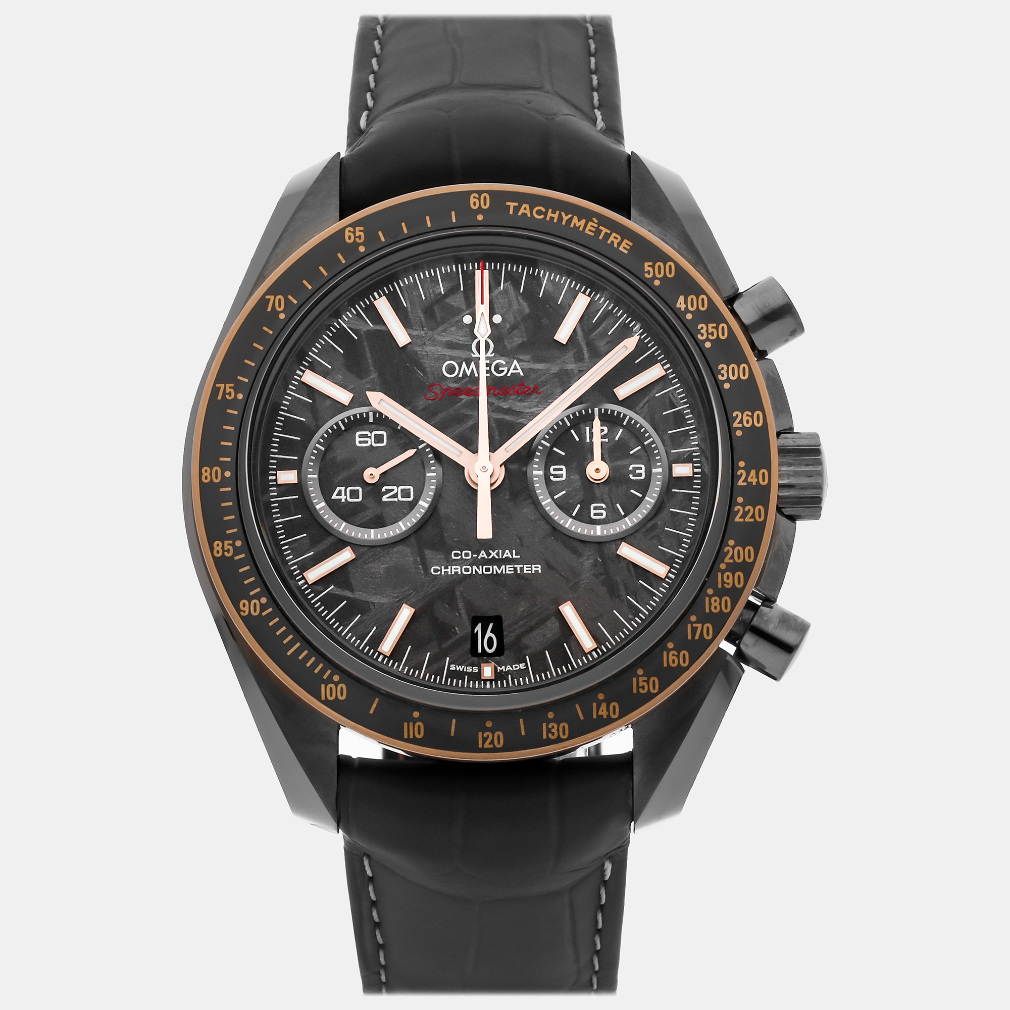 Omega Grey Stainless Steel Speedmaster 311.63.44.51.99.001 Automatic Men's Wristwatch 44 Mm