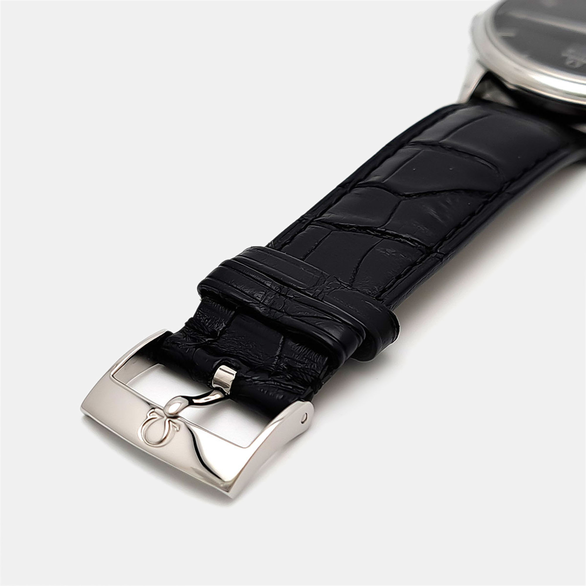 Omega Black Stainless Steel De Ville 4813.50.01 Automatic Men's Wristwatch 38 Mm