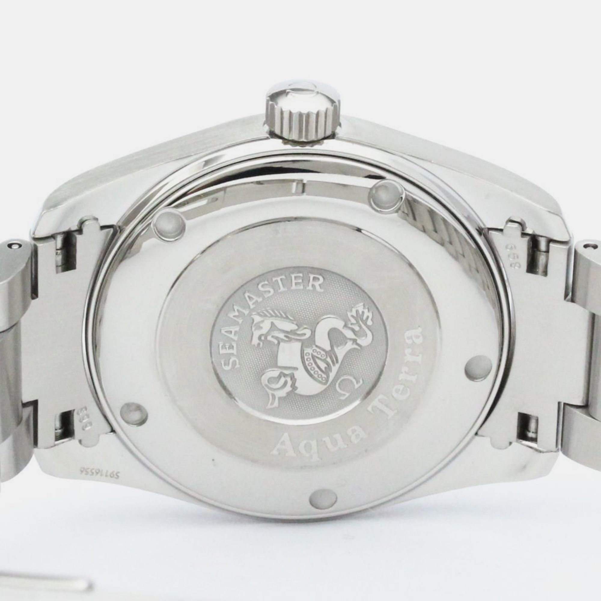 Omega Silver Stainless Steel Seamaster Aqua Terra 2518.30 Quartz Men's Wristwatch 36 Mm