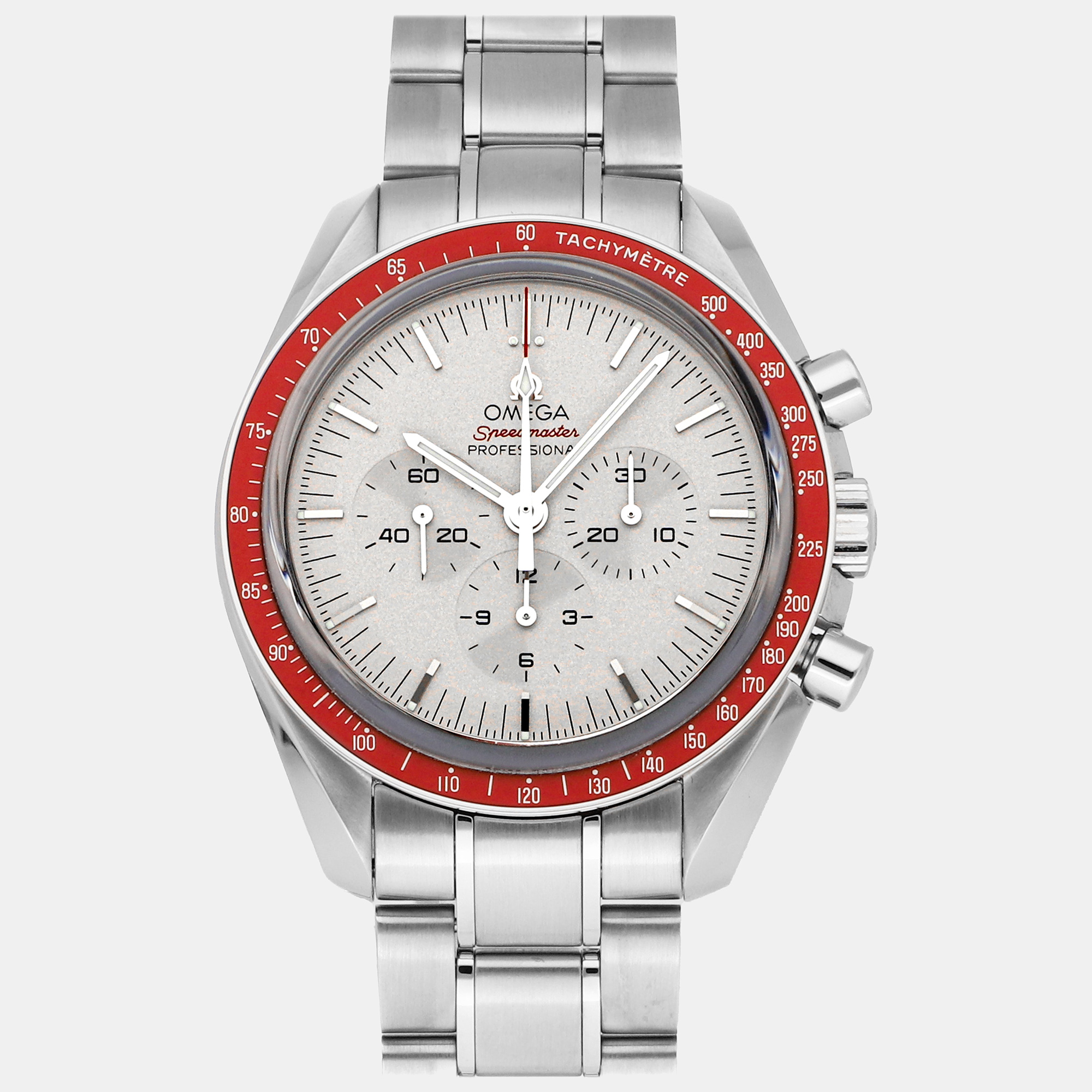 Omega Silver Stainless Steel Speedmaster 522.30.42.30.06.001 Manual Winding Men's Wristwatch 42 Mm