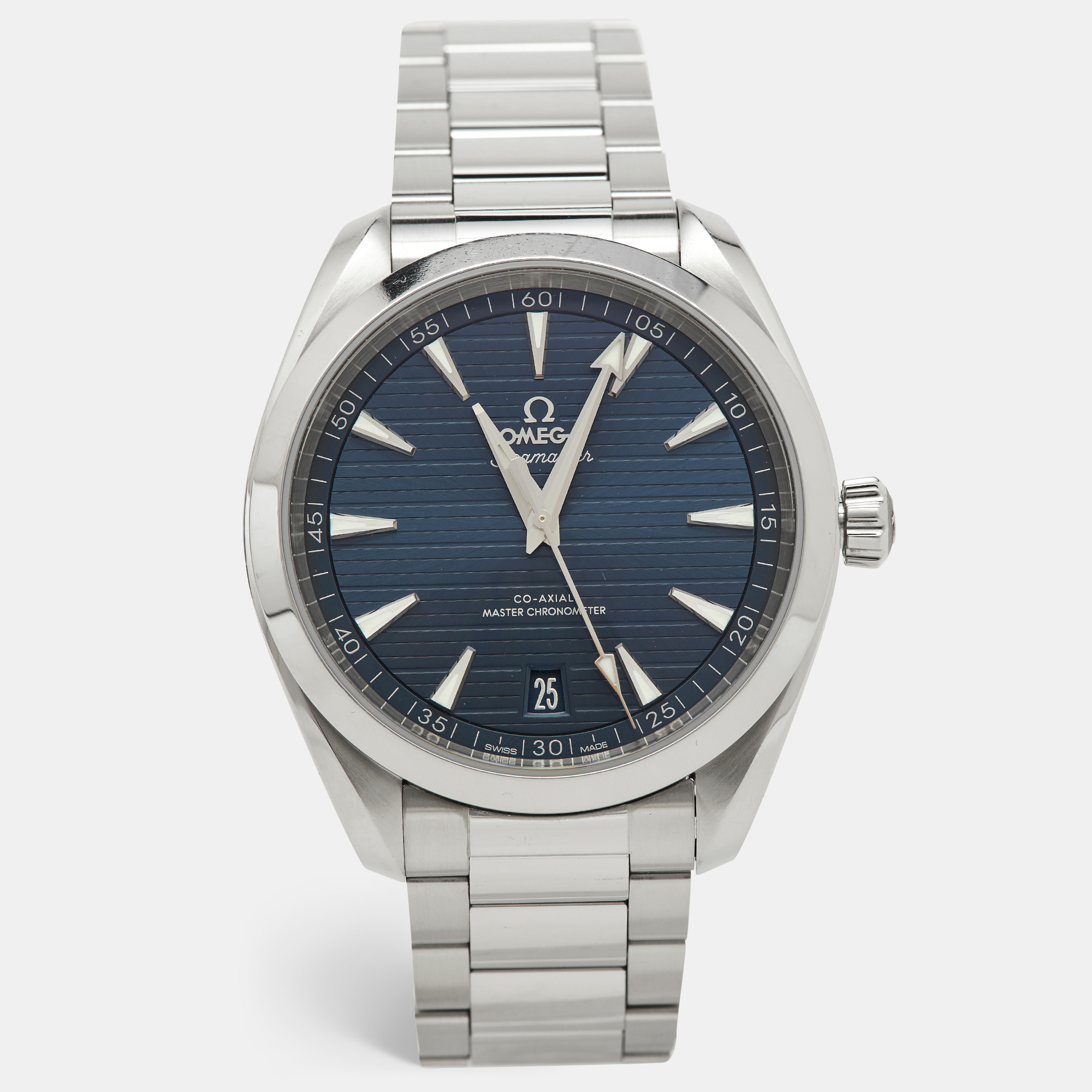 Omega Blue Stainless Steel Seamaster Aqua Terra 220.10.41.21.03.004 Men's Wristwatch 41 Mm