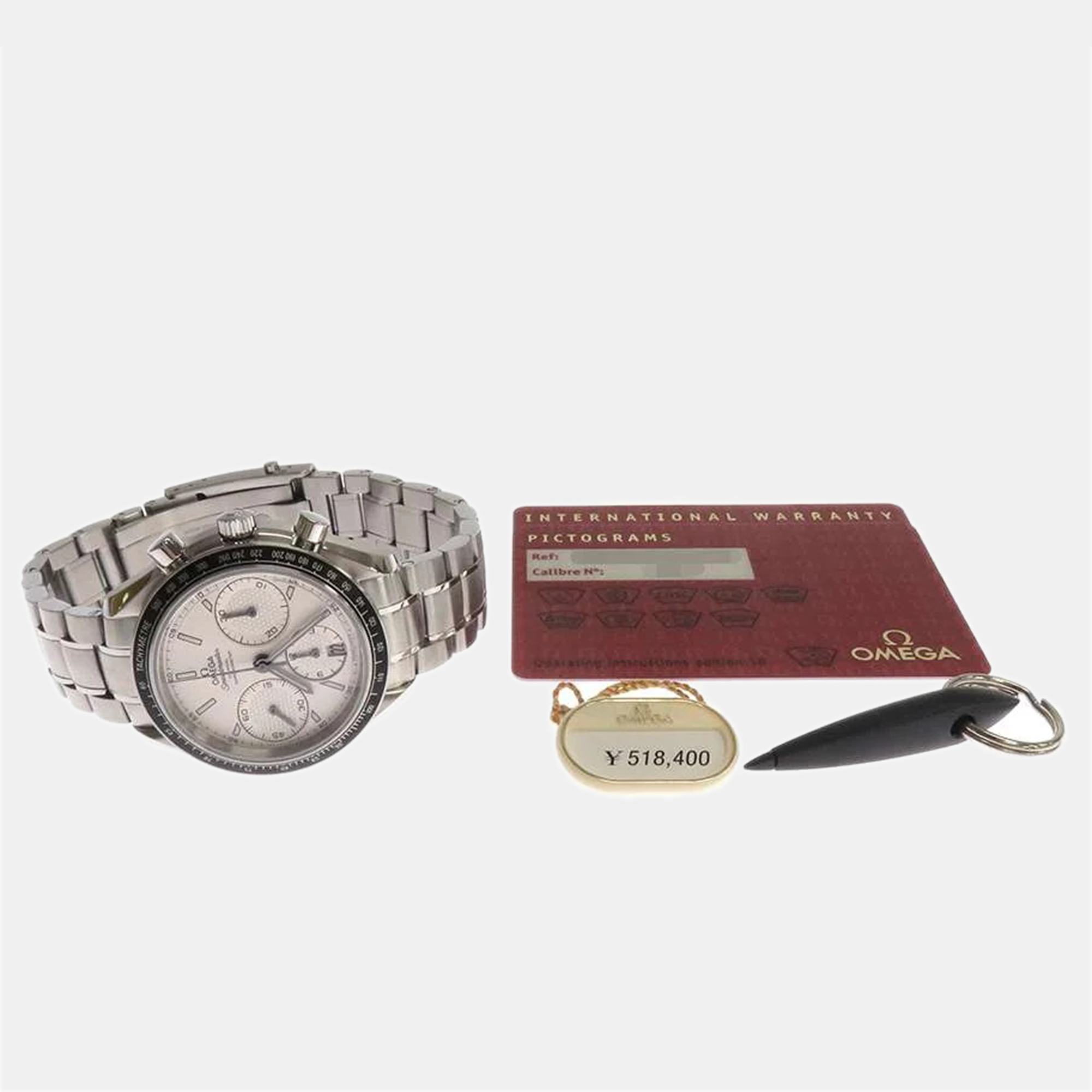 Omega Silver Stainless Steel Speedmaster 326.30.40.50.02.001 Automatic Men's Wristwatch 40 Mm