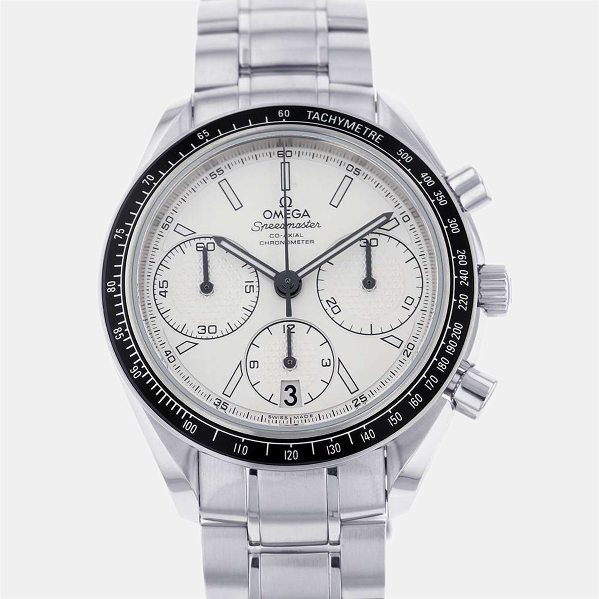 Omega Silver Stainless Steel Speedmaster 326.30.40.50.02.001 Automatic Men's Wristwatch 40 Mm