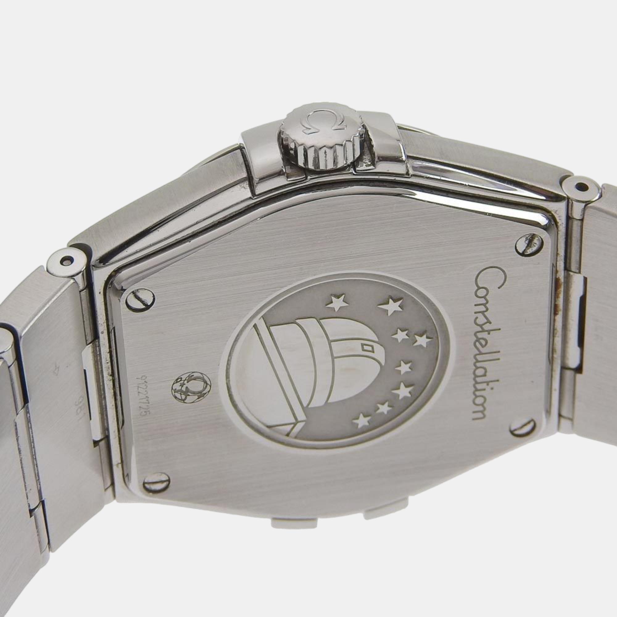 Omega Black Stainless Steel Constellation 123.10.35.60.01.001 Quartz Men's Wristwatch 37 Mm