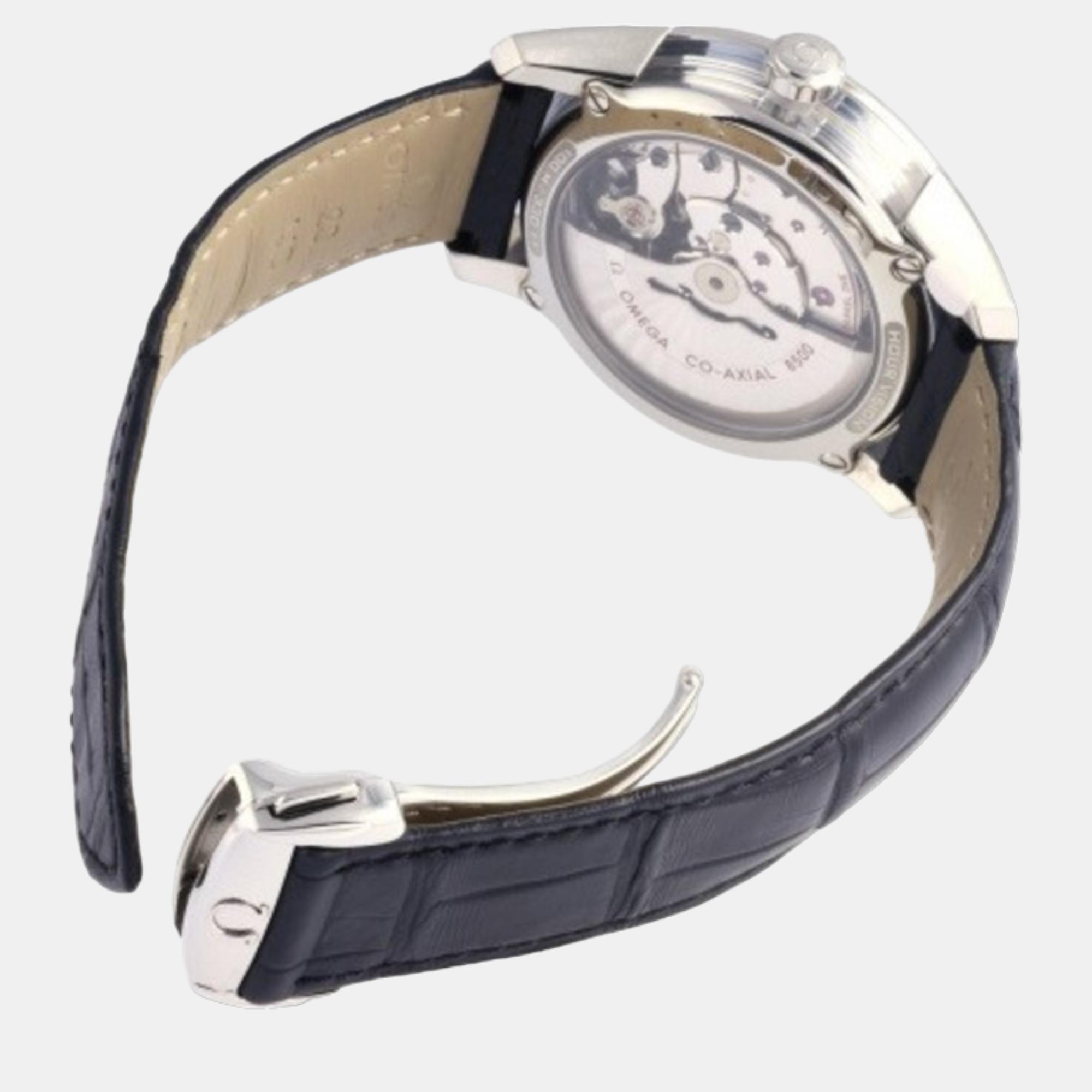 Omega Silver Stainless Steel De Ville 431.33.41.21.02.001 Automatic Men's Wristwatch 41 Mm