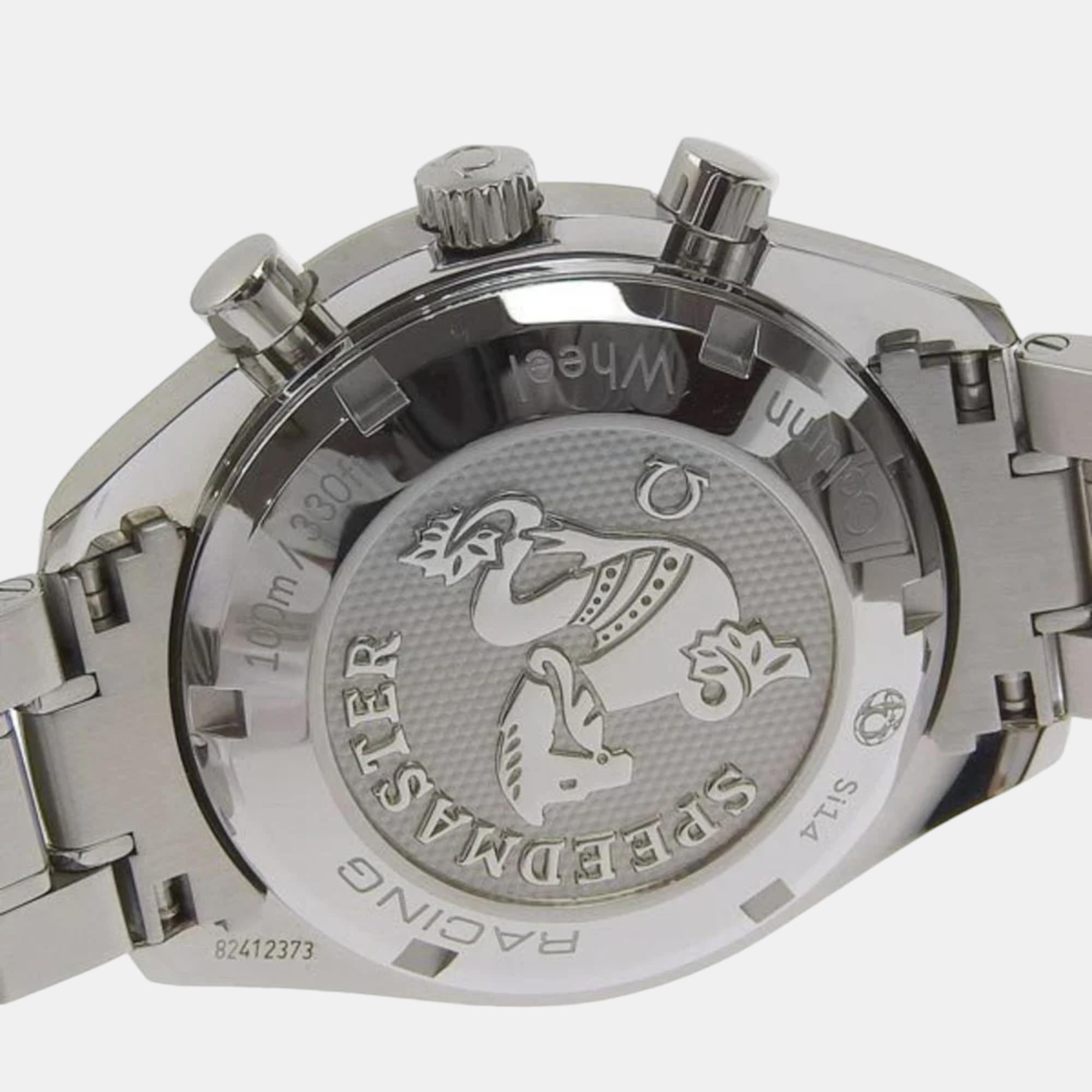 Omega Black Stainless Steel Speedmaster 326.30.40.50.01.001 Automatic Men's Wristwatch 39 Mm