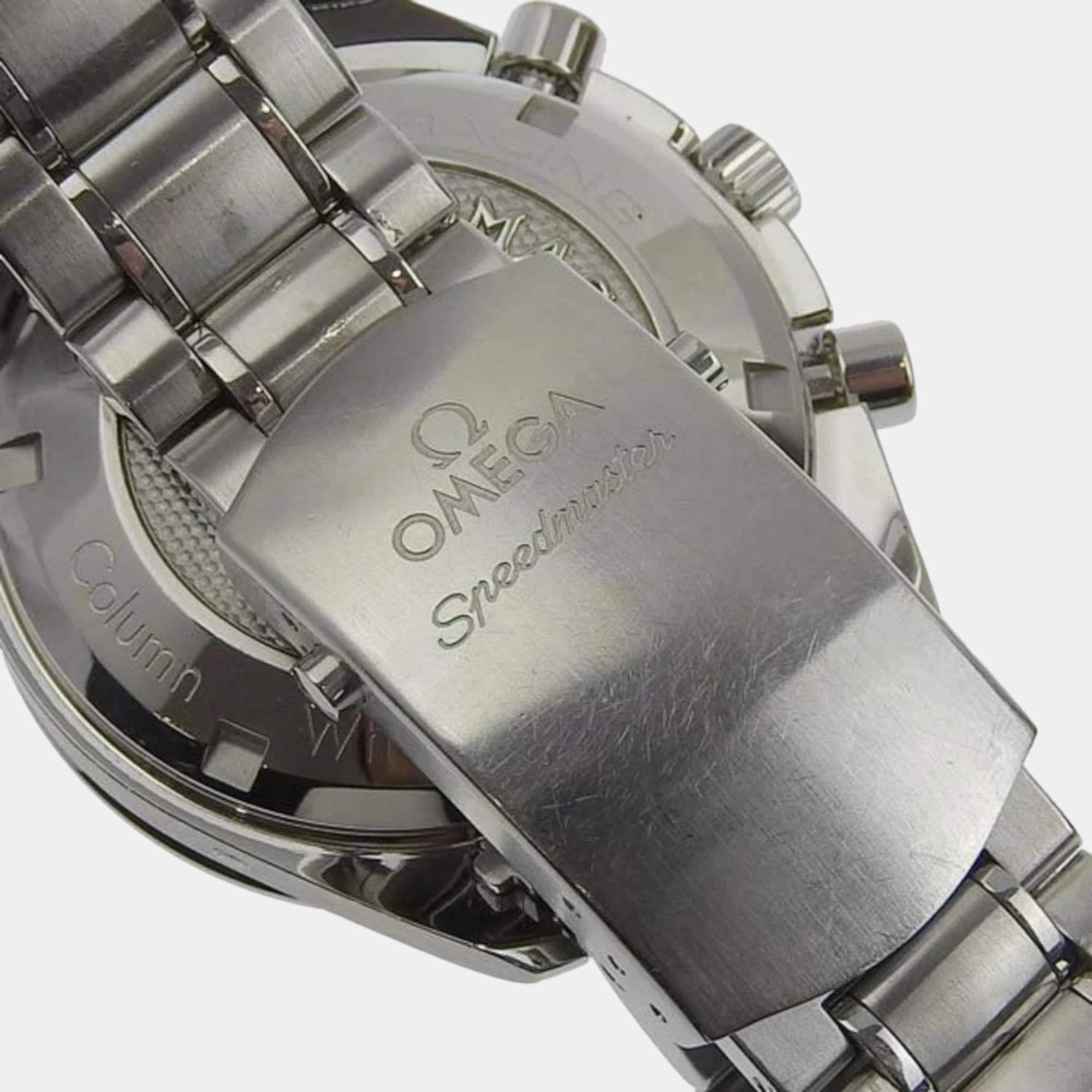 Omega Black Stainless Steel Speedmaster 326.30.40.50.01.001 Automatic Men's Wristwatch 38 Mm