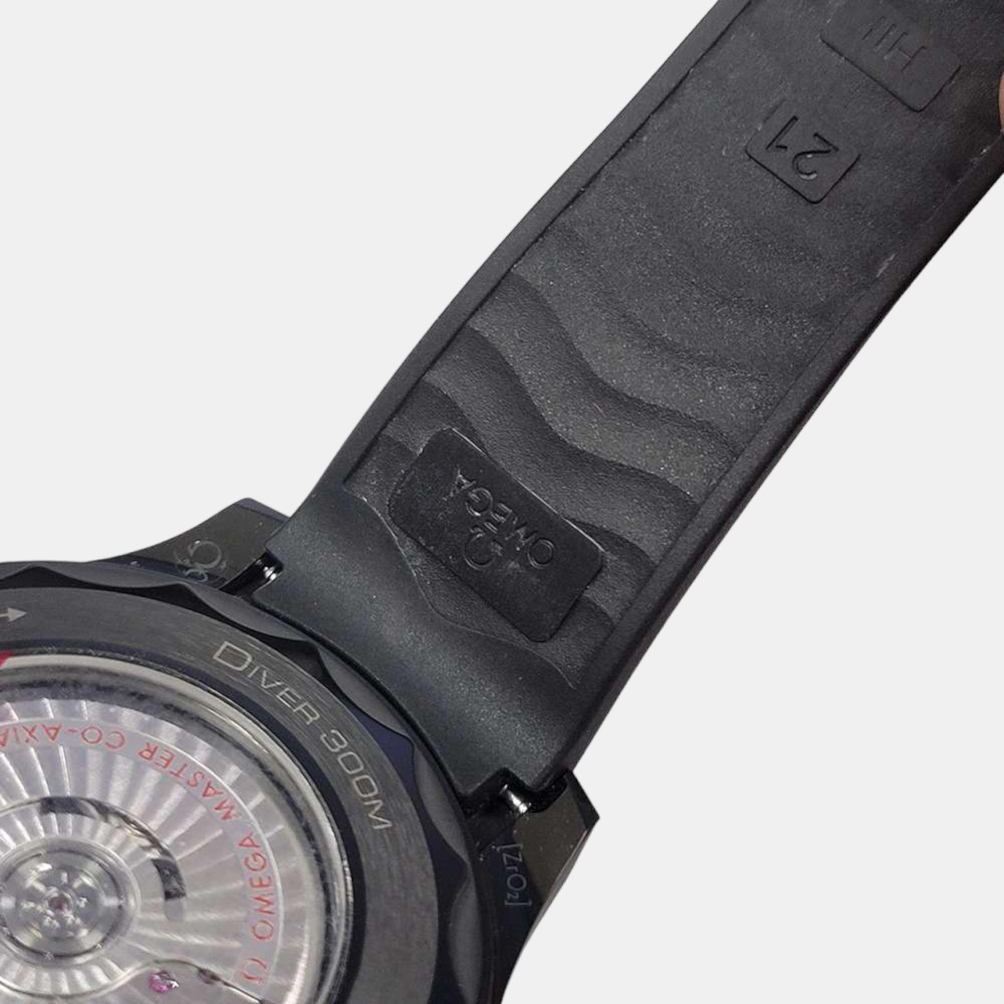 Omega Black Ceramic Seamaster 210.92.44.20.01.003 Automatic Men's Wristwatch 43 Mm