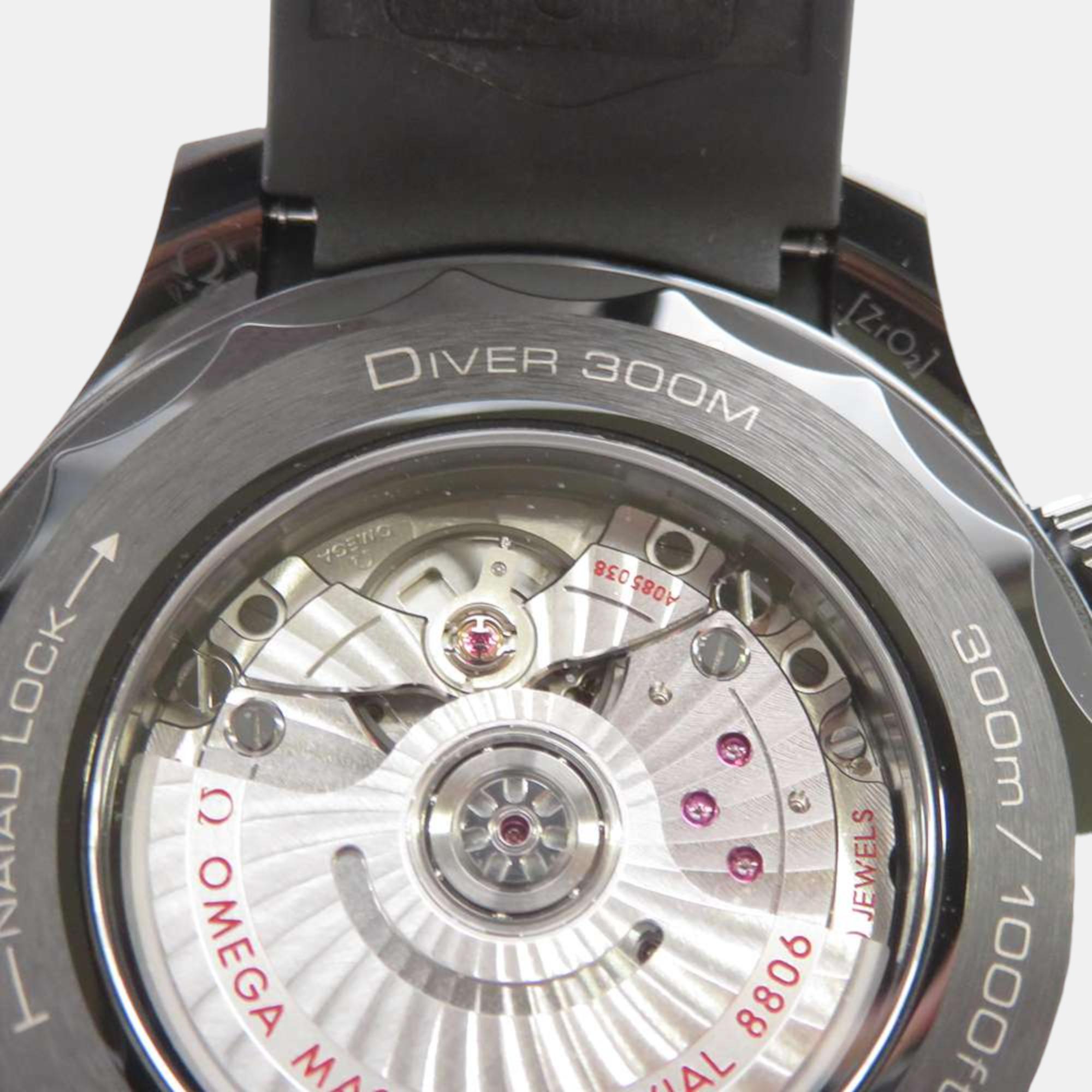 Omega Black Ceramic Seamaster 210.92.44.20.01.003 Automatic Men's Wristwatch 43 Mm