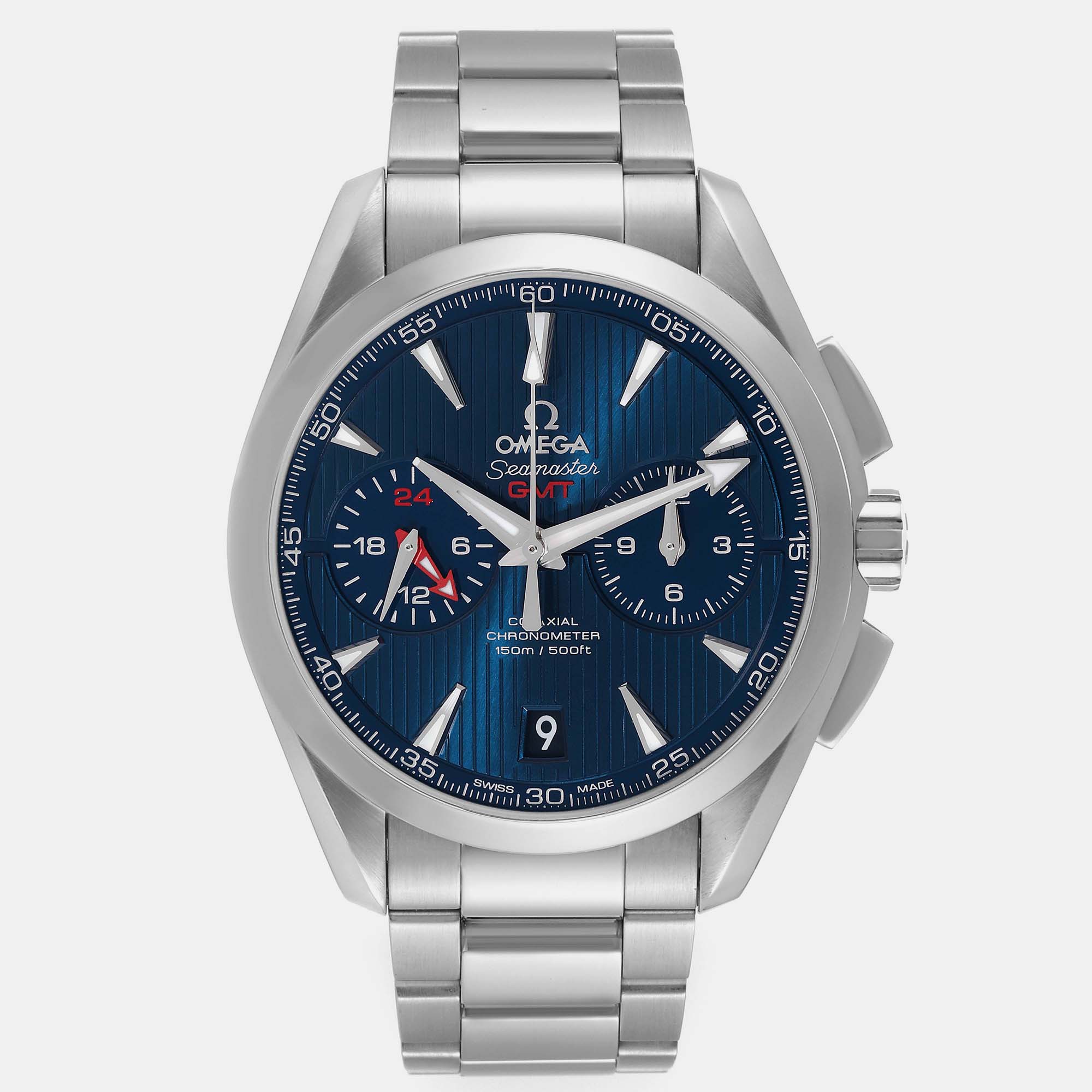 Omega Blue Stainless Steel Seamaster Aqua Terra 231.10.43.52.03.001 Automatic Men's Wristwatch 43 Mm