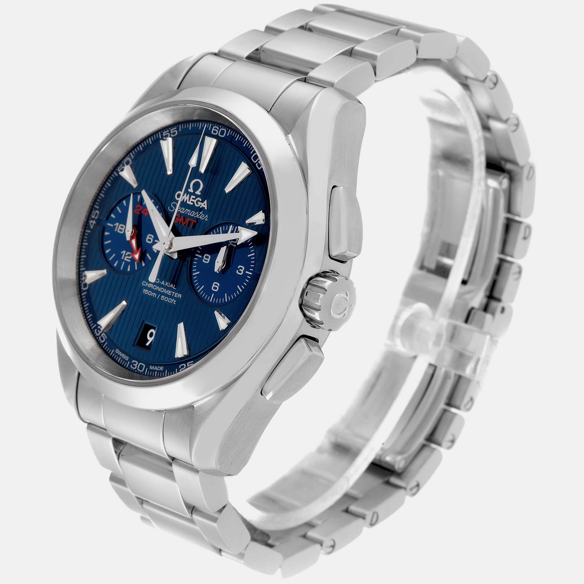 Omega Blue Stainless Steel Seamaster Aqua Terra 231.10.43.52.03.001 Automatic Men's Wristwatch 43 Mm