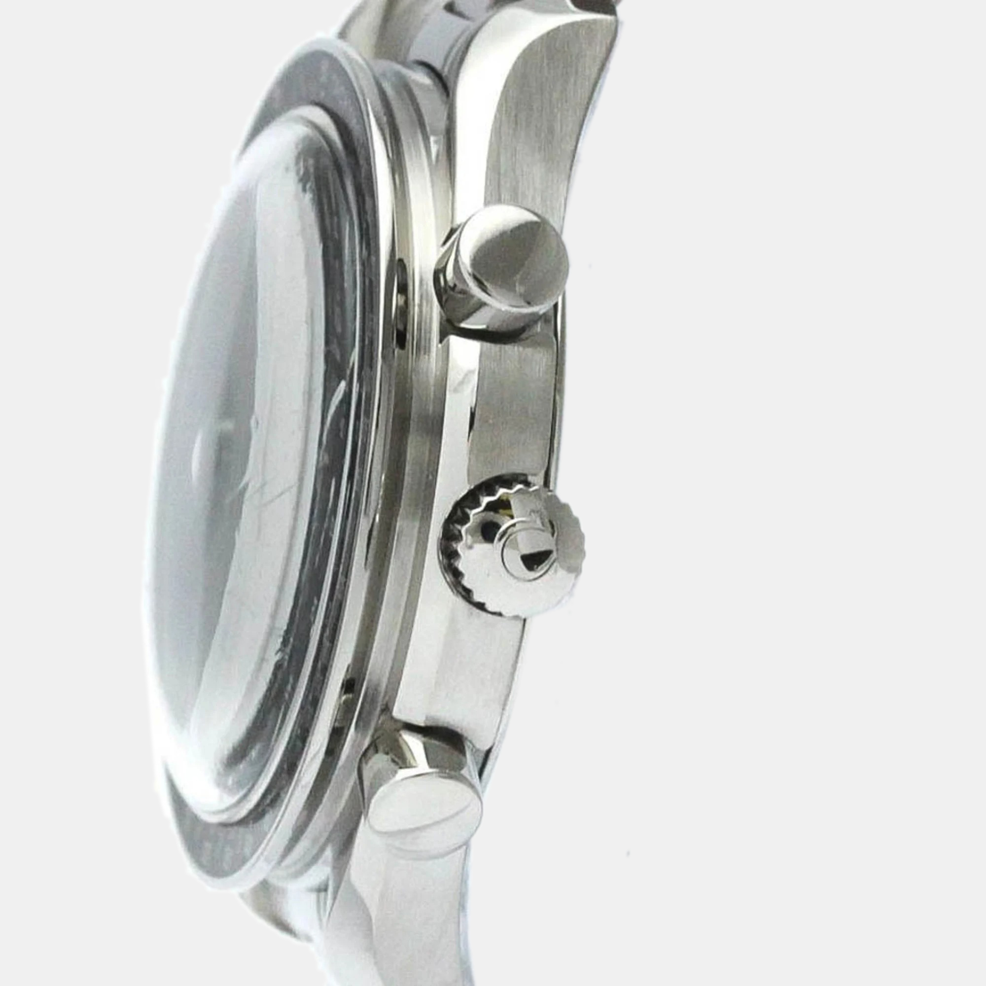 Omega Black Stainless Steel Speedmaster 3510.50 Automatic Men's Wristwatch 39 Mm