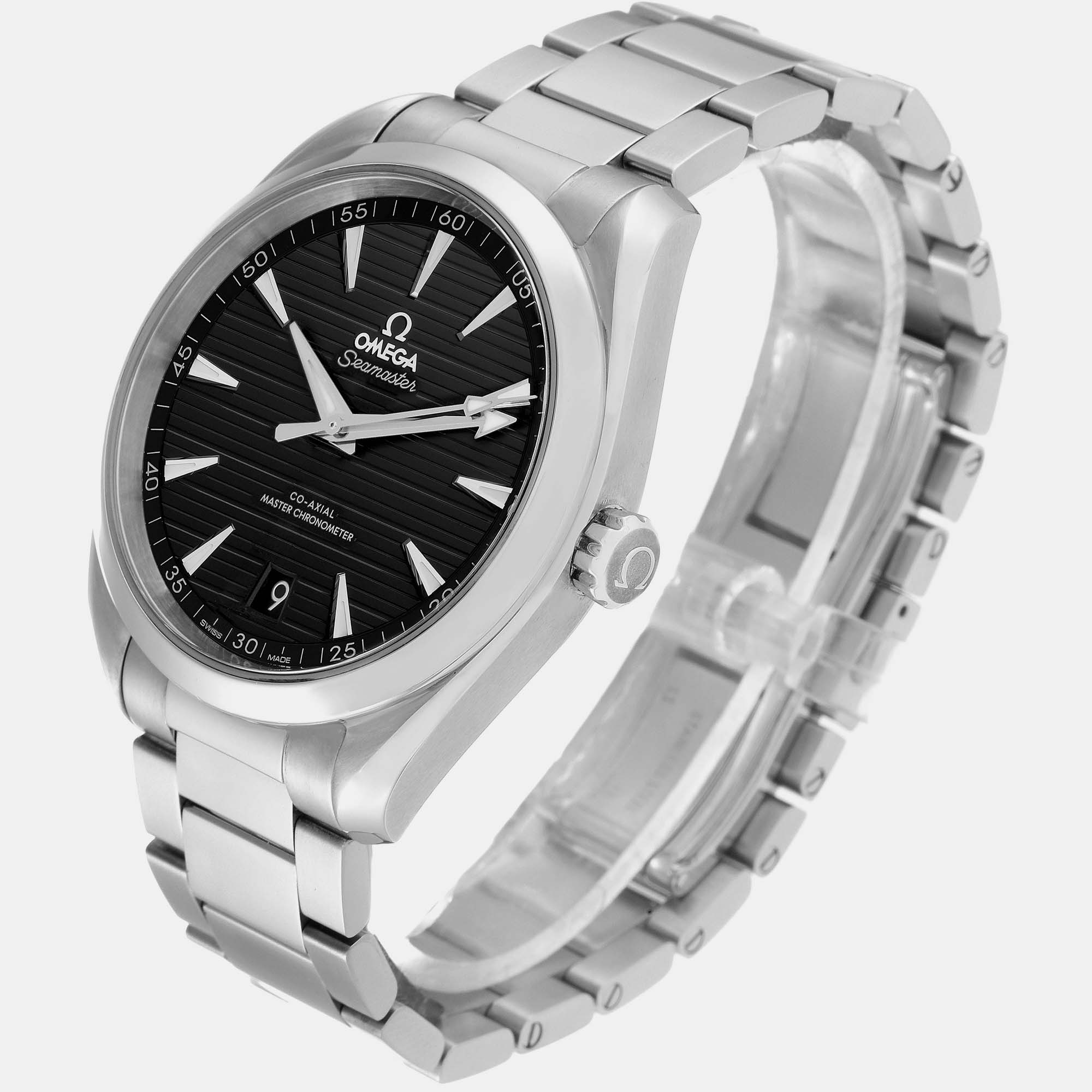 Omega Black Stainless Steel Seamaster Aqua Terra 220.10.41.21.01.001 Automatic Men's Wristwatch 41 Mm