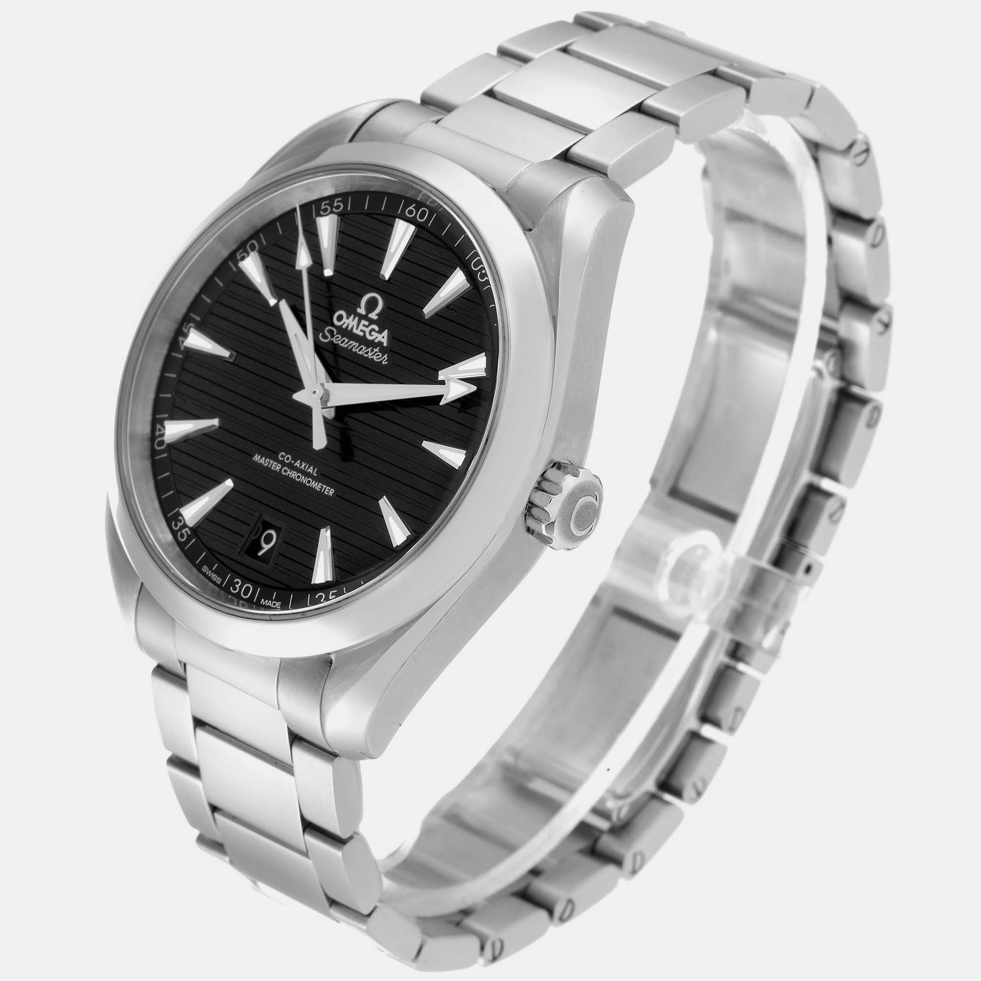 Omega Black Stainless Steel Seamaster Aqua Terra 220.10.41.21.01.001 Automatic Men's Wristwatch 41 Mm