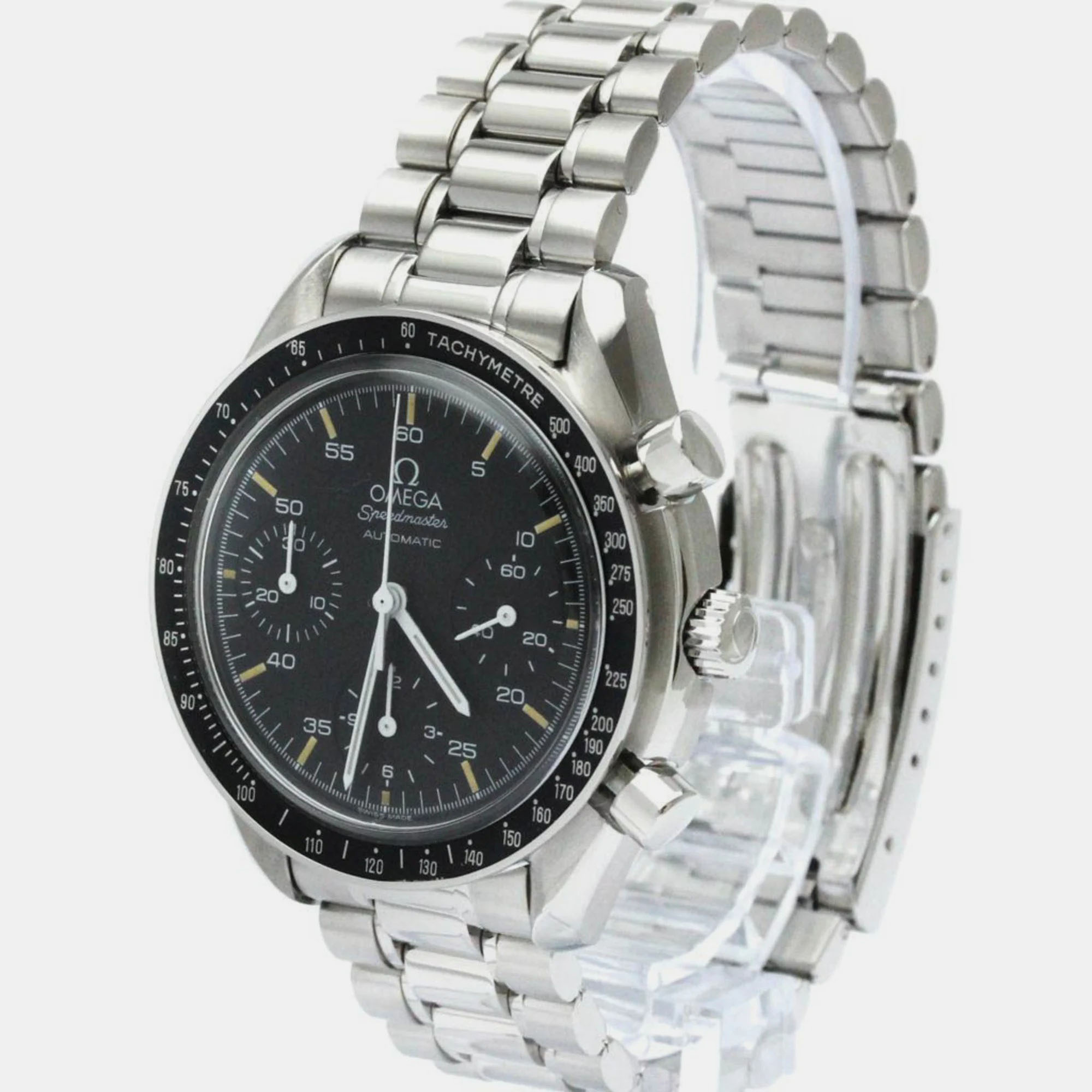 Omega Black Stainless Steel Speedmaster 3510.50 Automatic Men's Wristwatch 39 mm 
Omega Black Stainless Steel Speedmaster 3510.50 Automatic Men's Wristwatch 39 mm