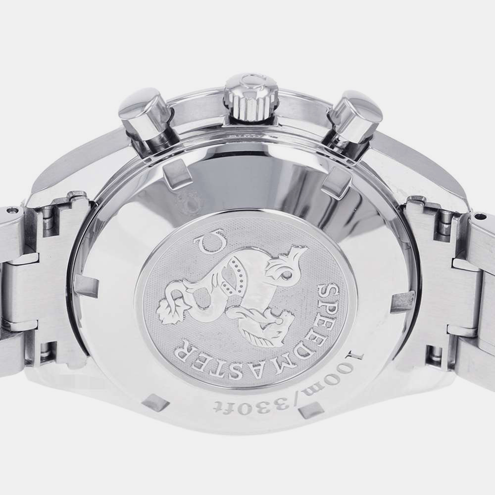 Omega Grey Stainless Steel Speedmaster 323.30.40.40.06.001 Automatic Men's Wristwatch 40 Mm