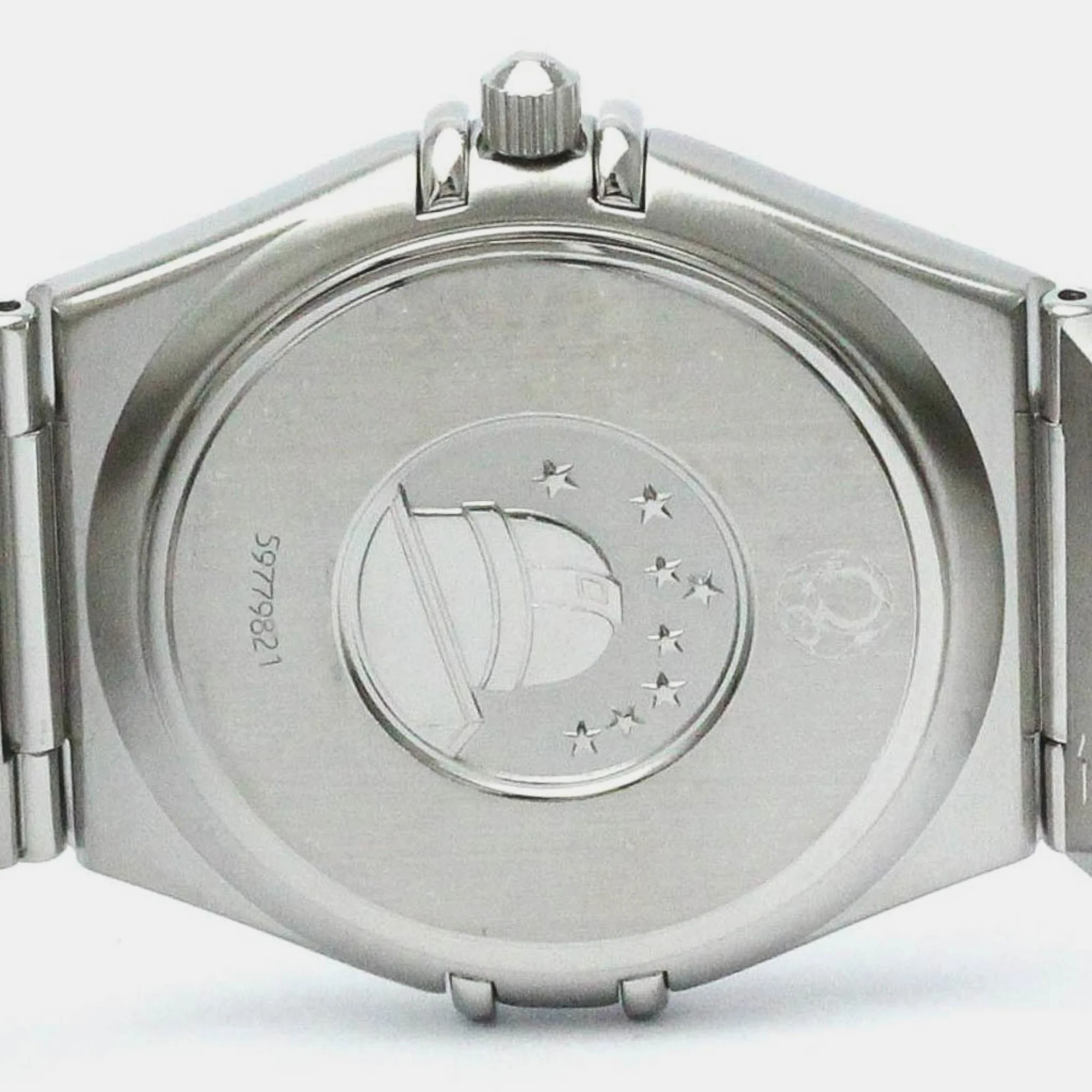 Omega Silver Stainless Steel Constellation 1512.30 Quartz Men's Wristwatch 33 Mm